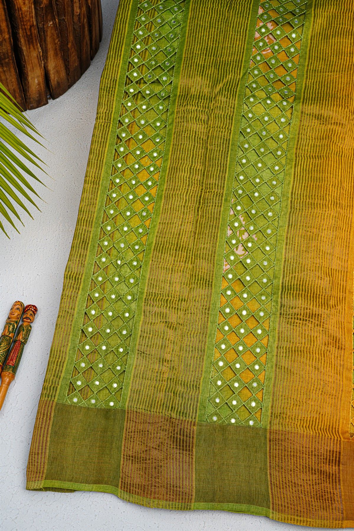 Fancy Tussar Multi Colour Saree