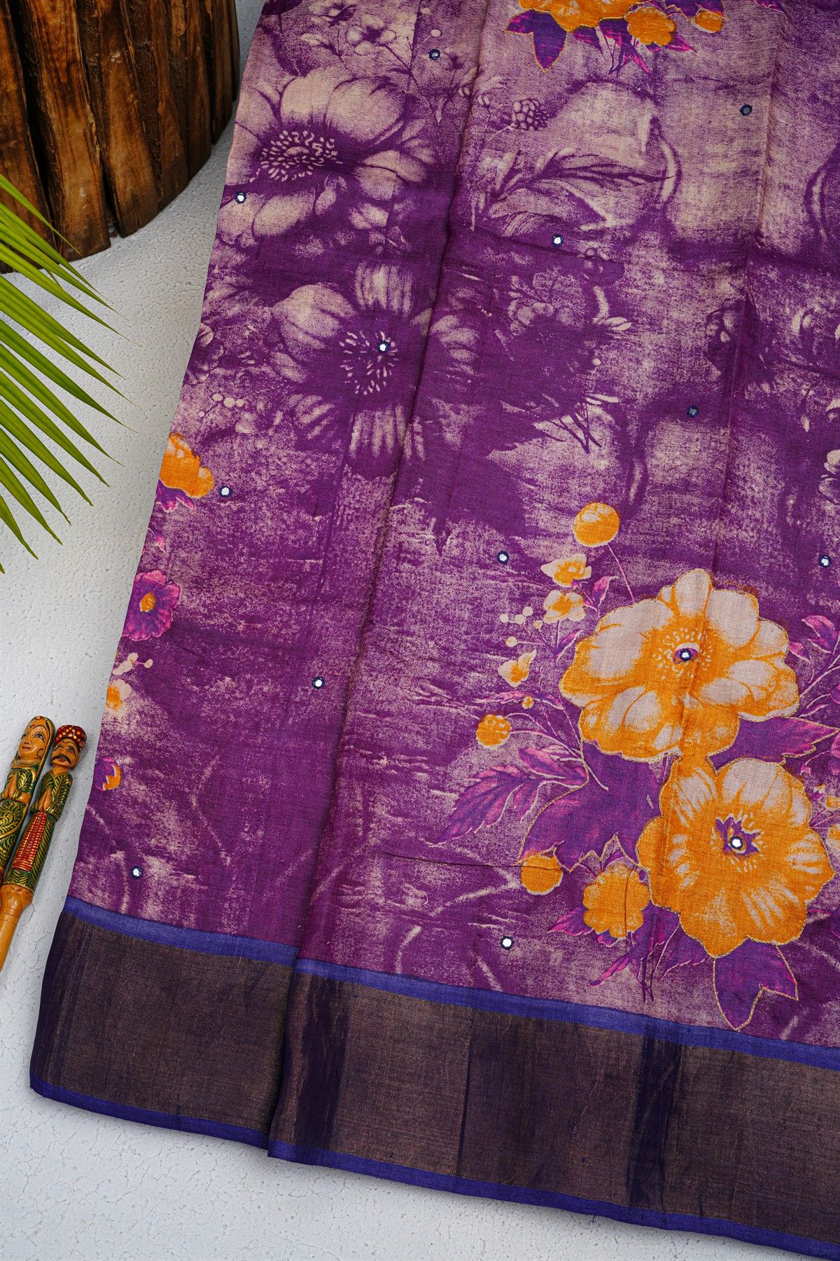 Fancy Tussar Multi Colour Saree