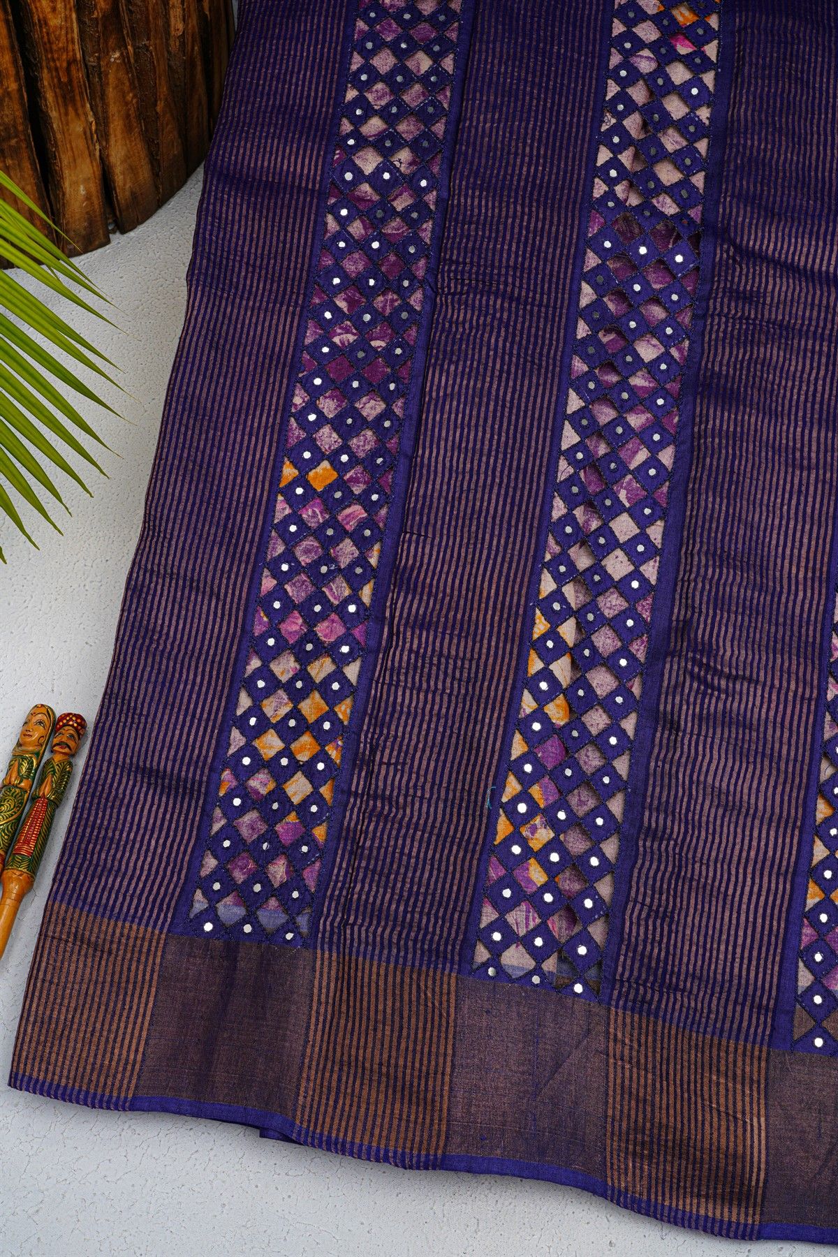 Fancy Tussar Multi Colour Saree