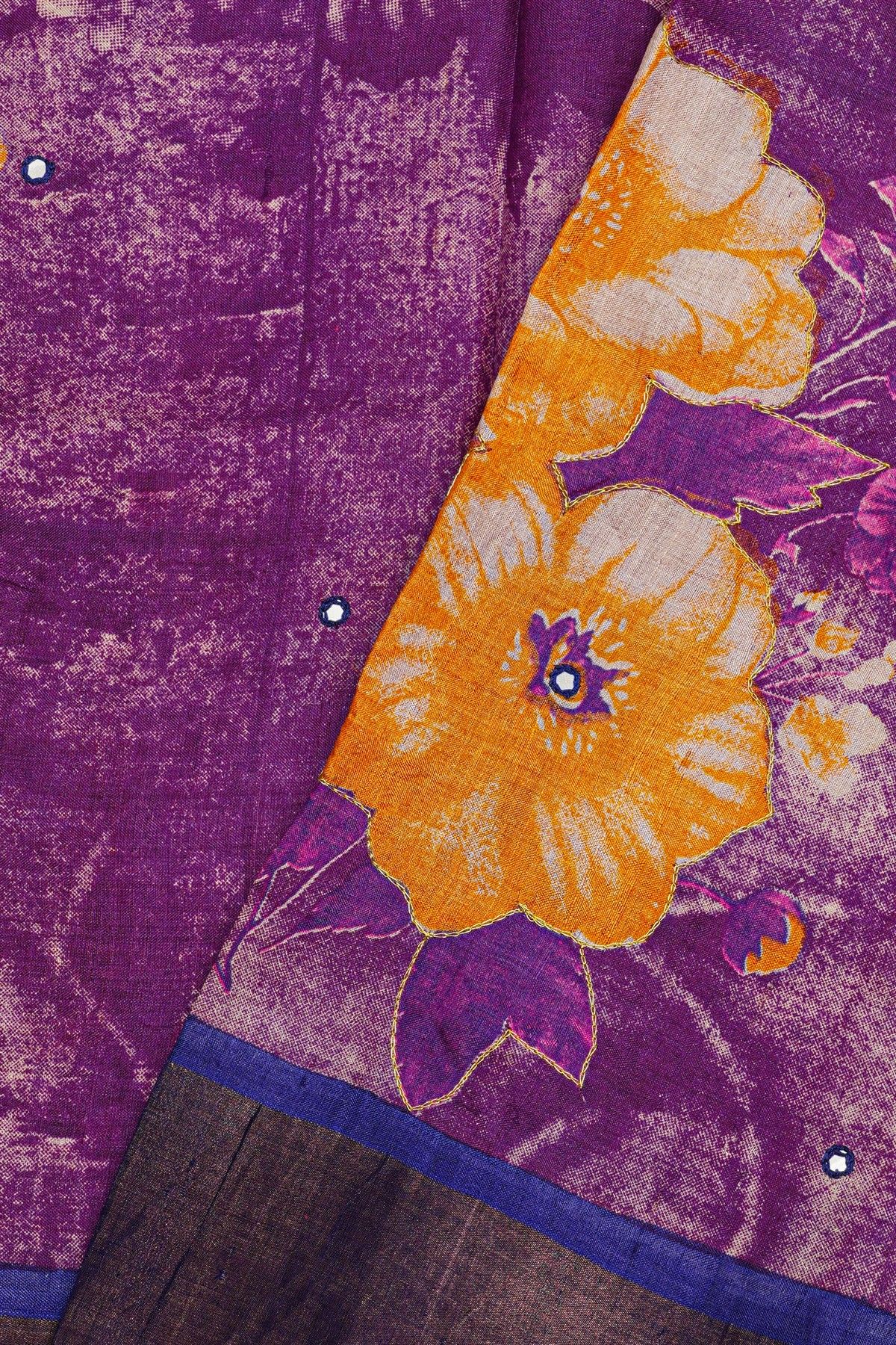 Fancy Tussar Multi Colour Saree