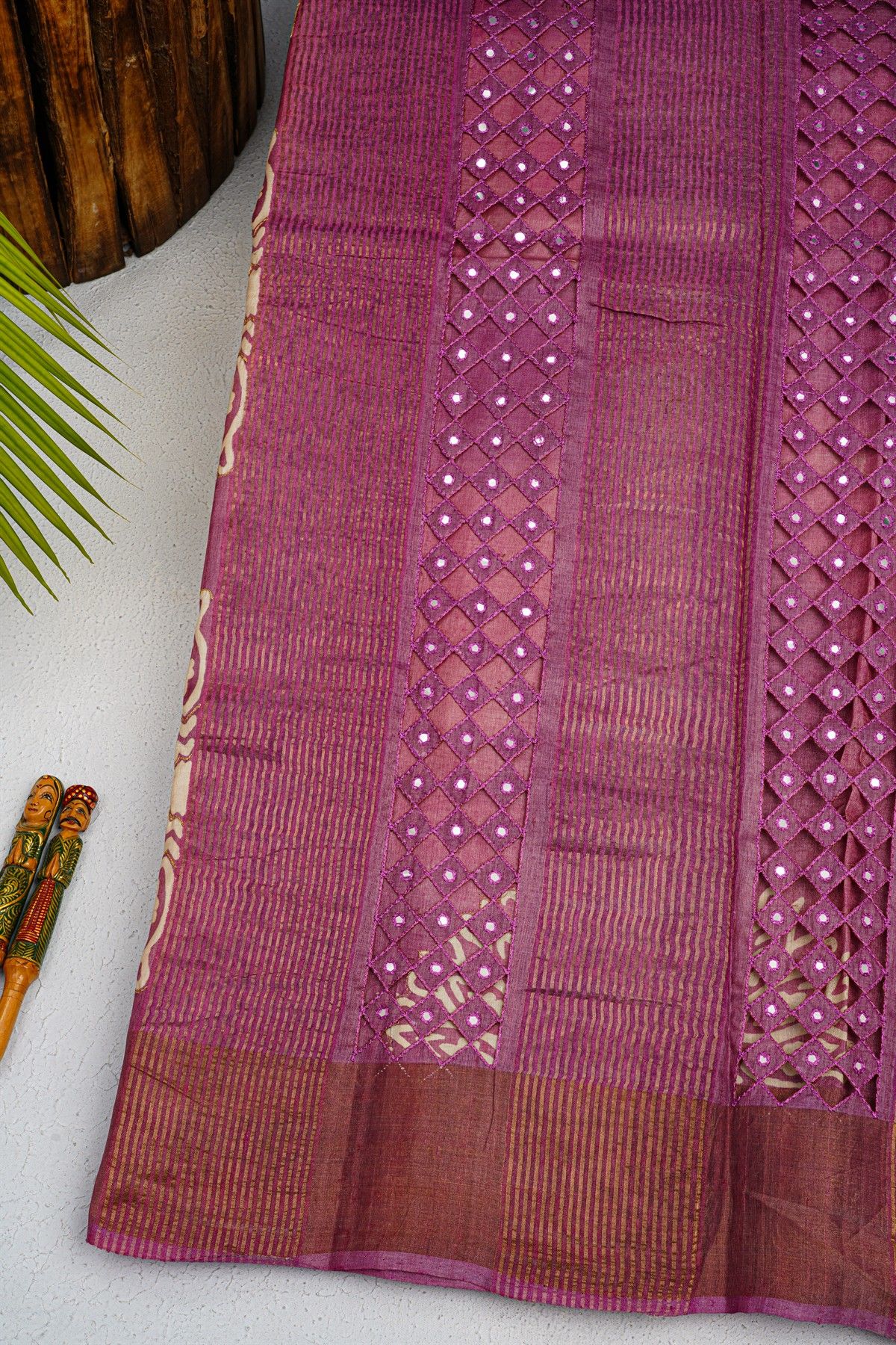 Fancy Tussar Dual Colour Saree