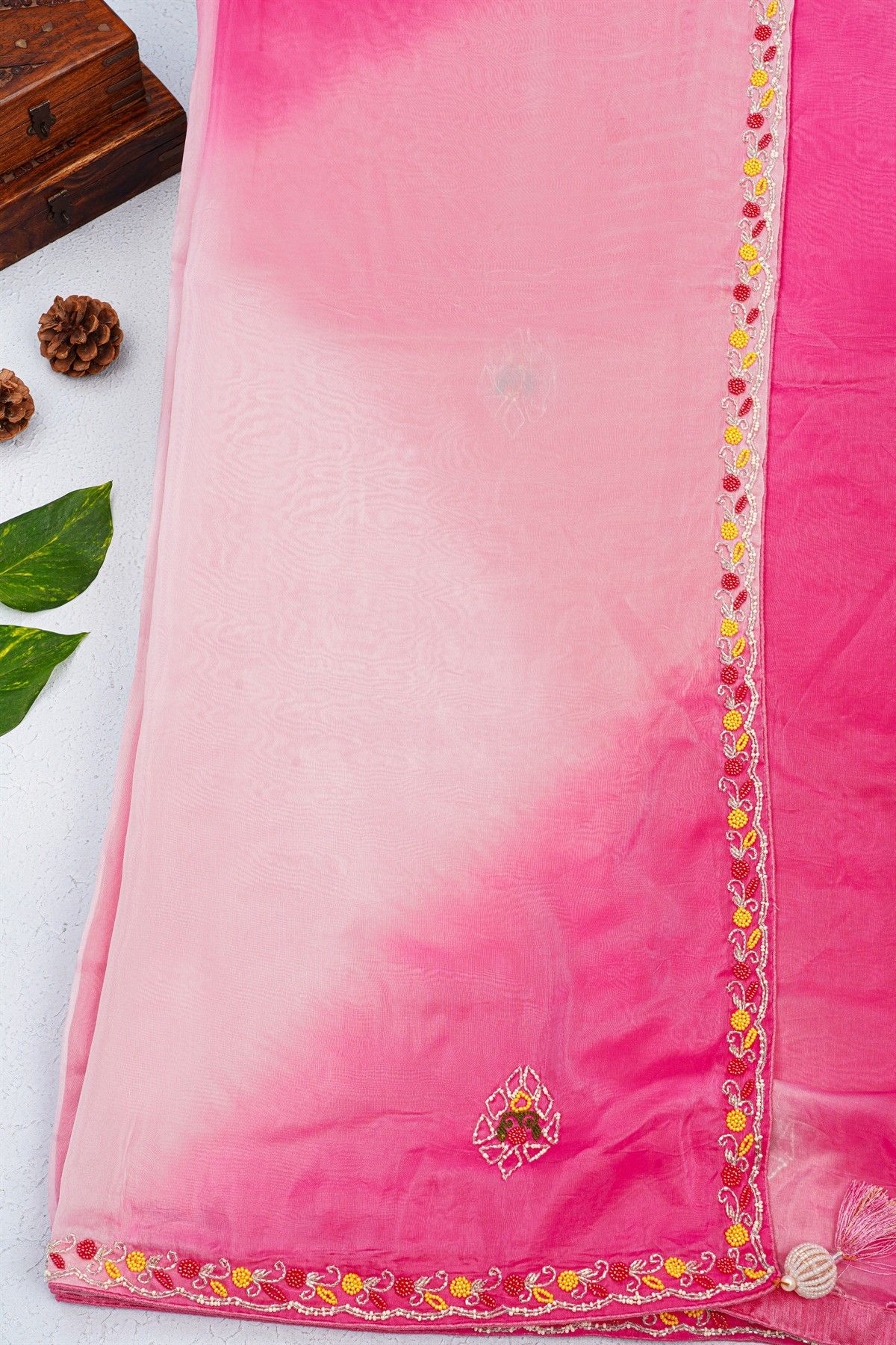 Fancy Crepe Multi-Colour Saree