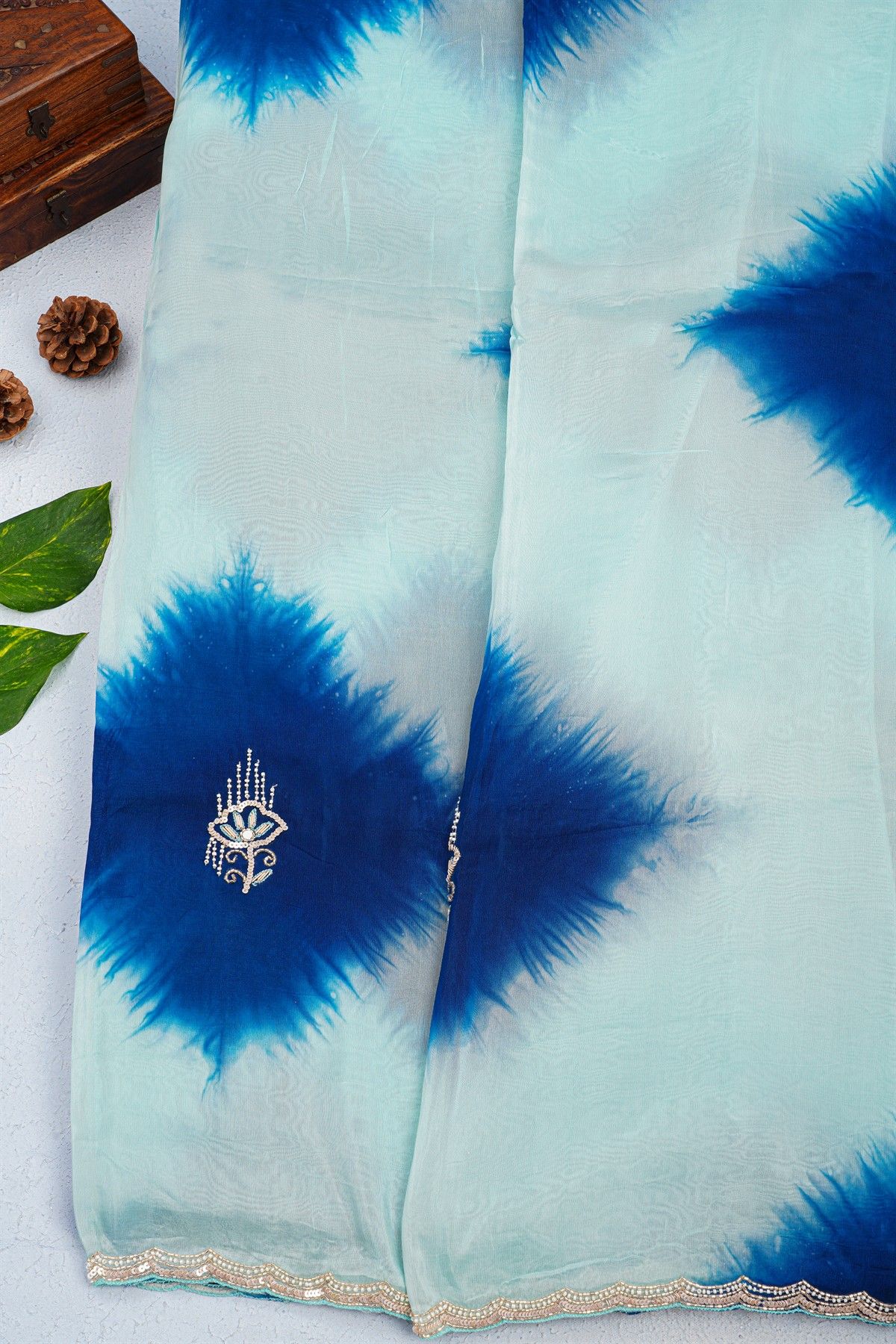 Designer Crepe Multi-Colour Saree