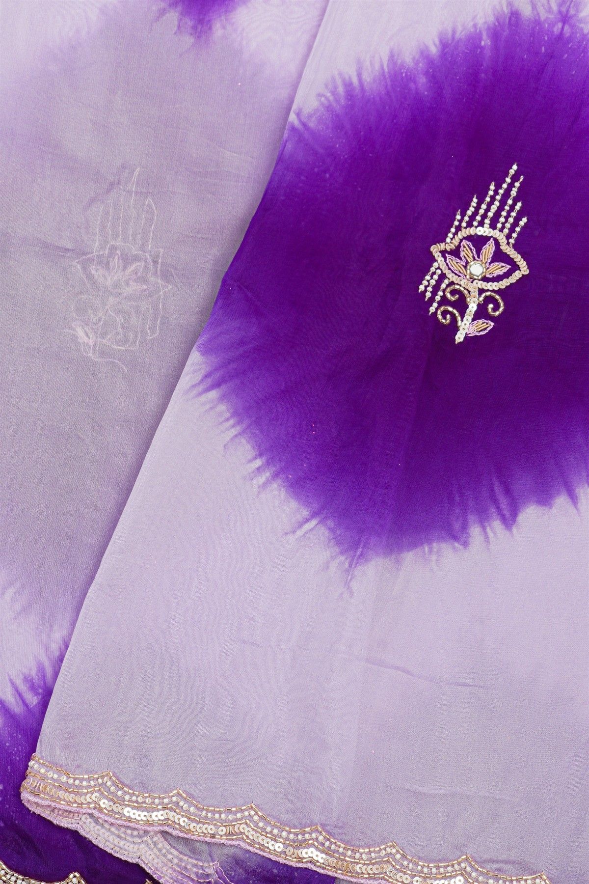 Designer Crepe Multi-Colour Saree