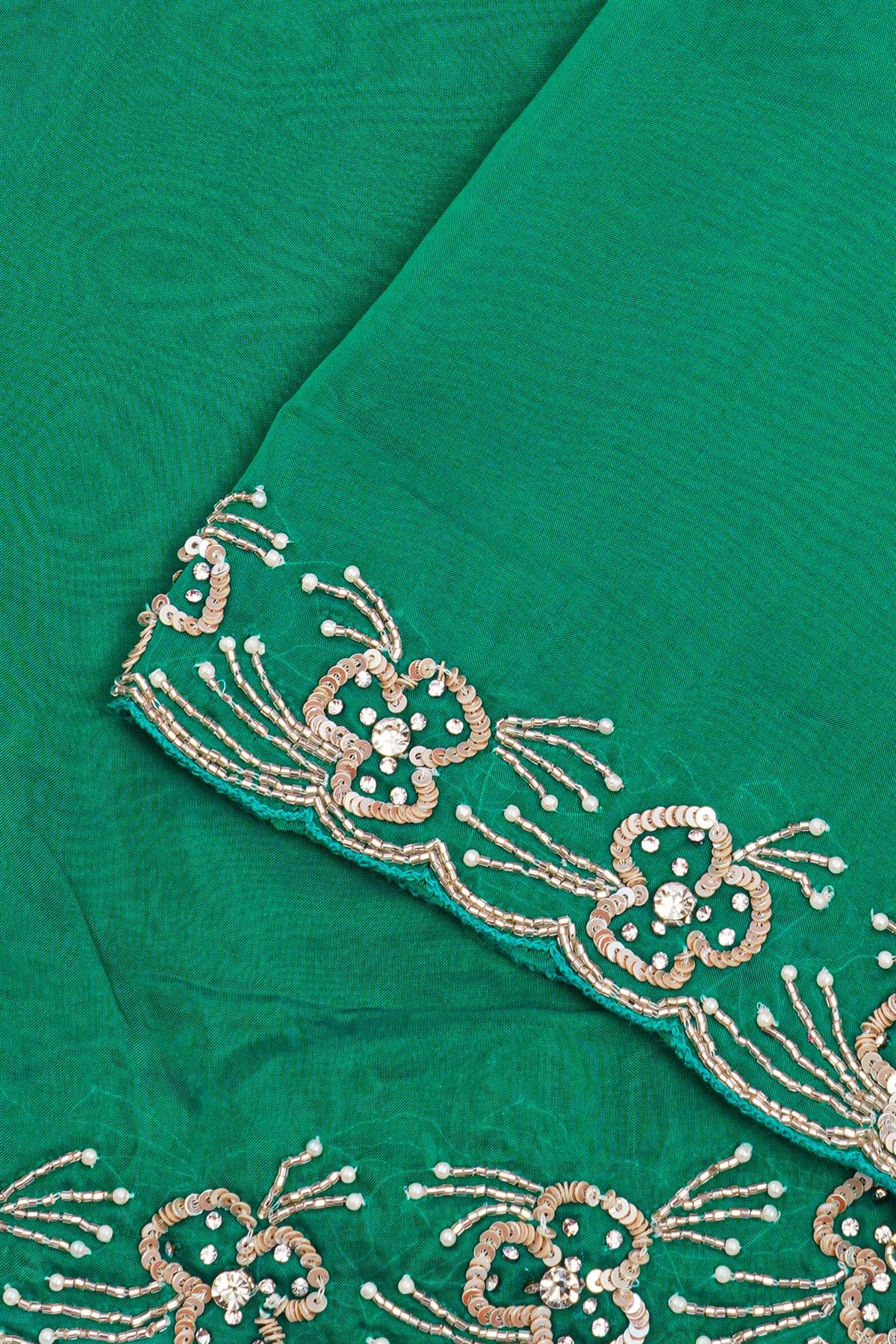 Designer Organza Sea Green Saree
