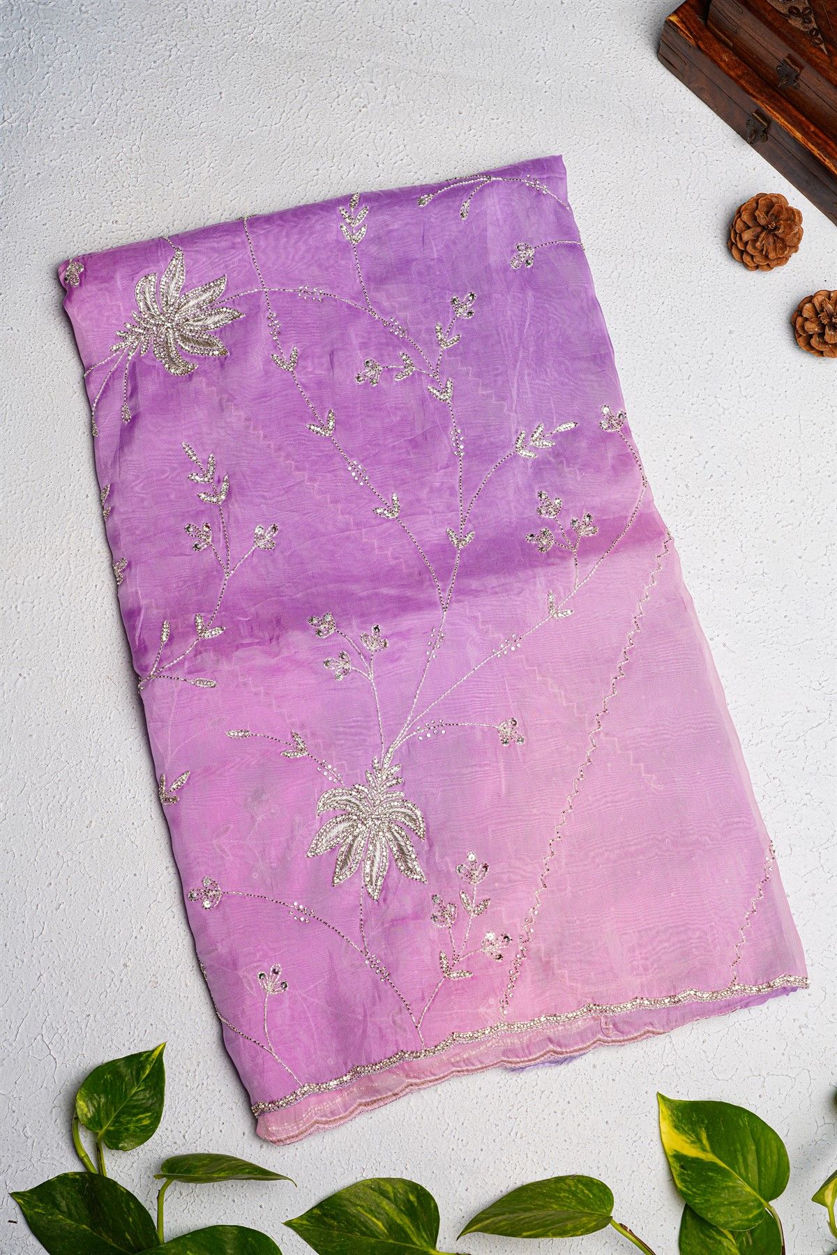 Designer Organza Multi-Colour Saree