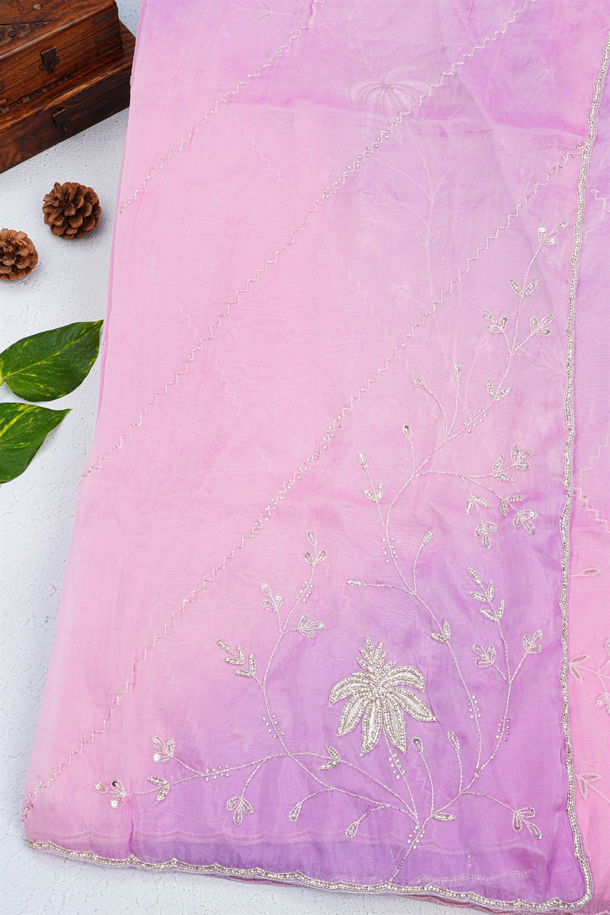 Designer Organza Multi-Colour Saree