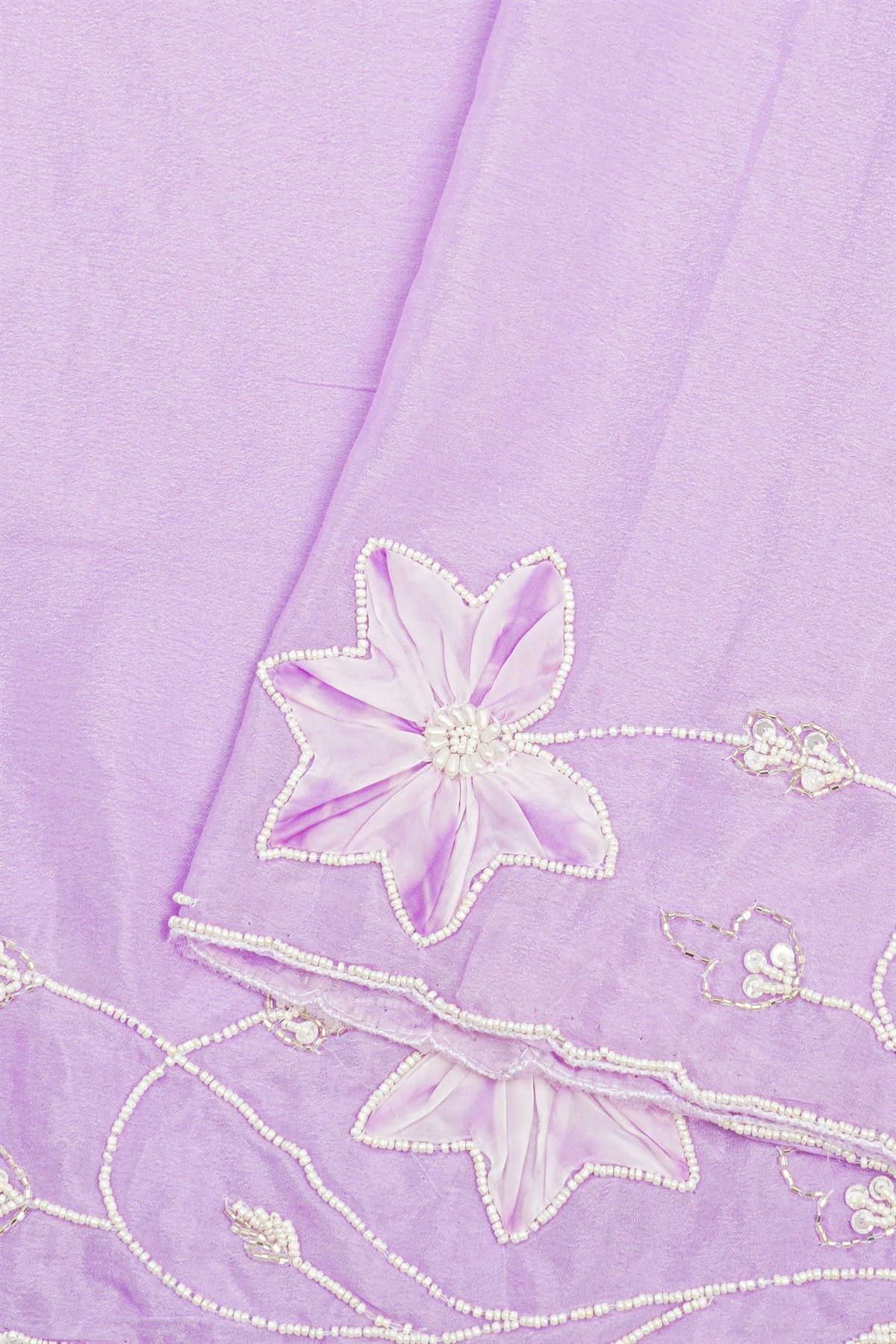 Designer Crepe Lavender Saree