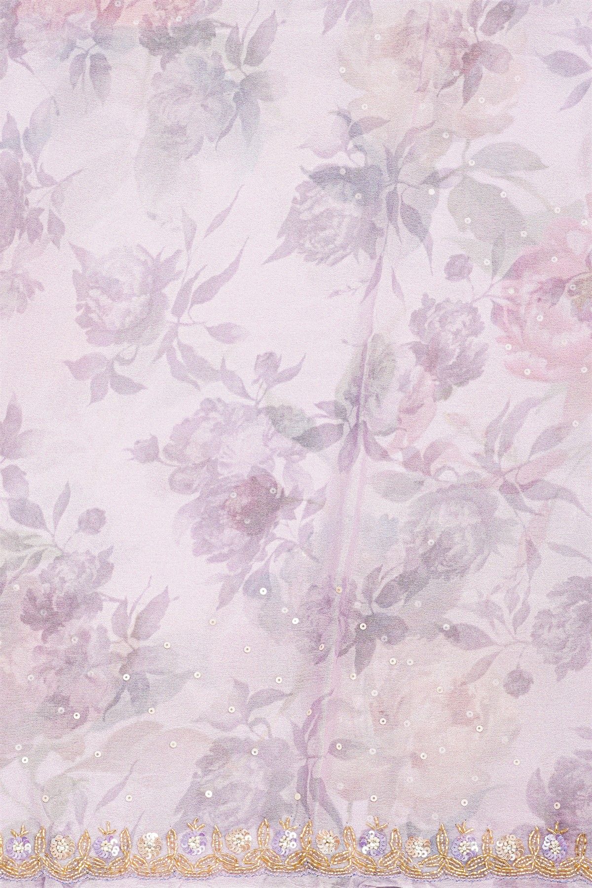 Designer Crepe Off White Saree