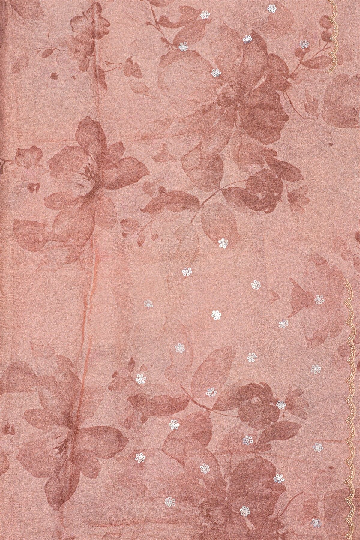 Designer Crepe Onion Pink Saree