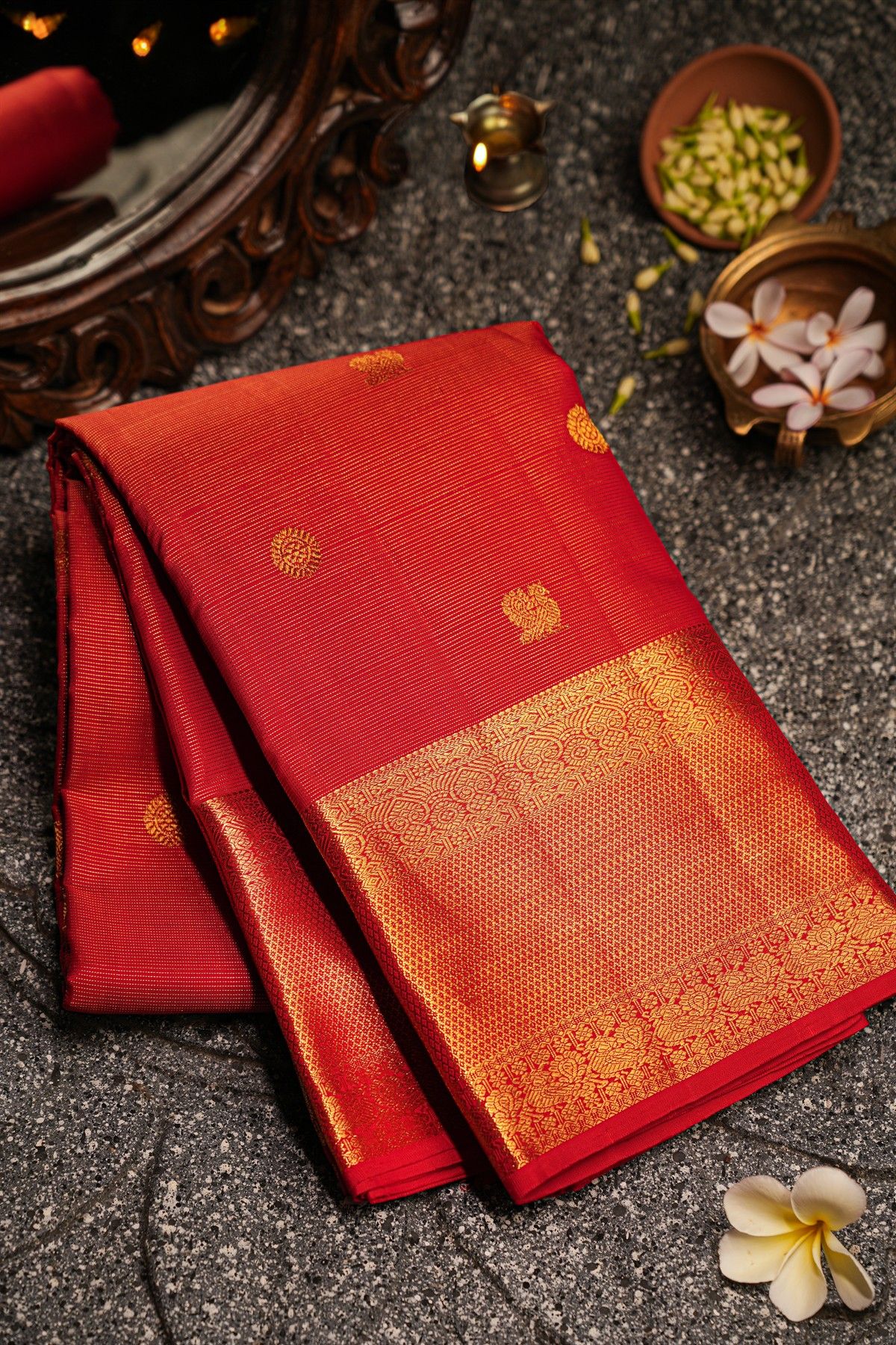 Kancheepuram Silk Red Saree