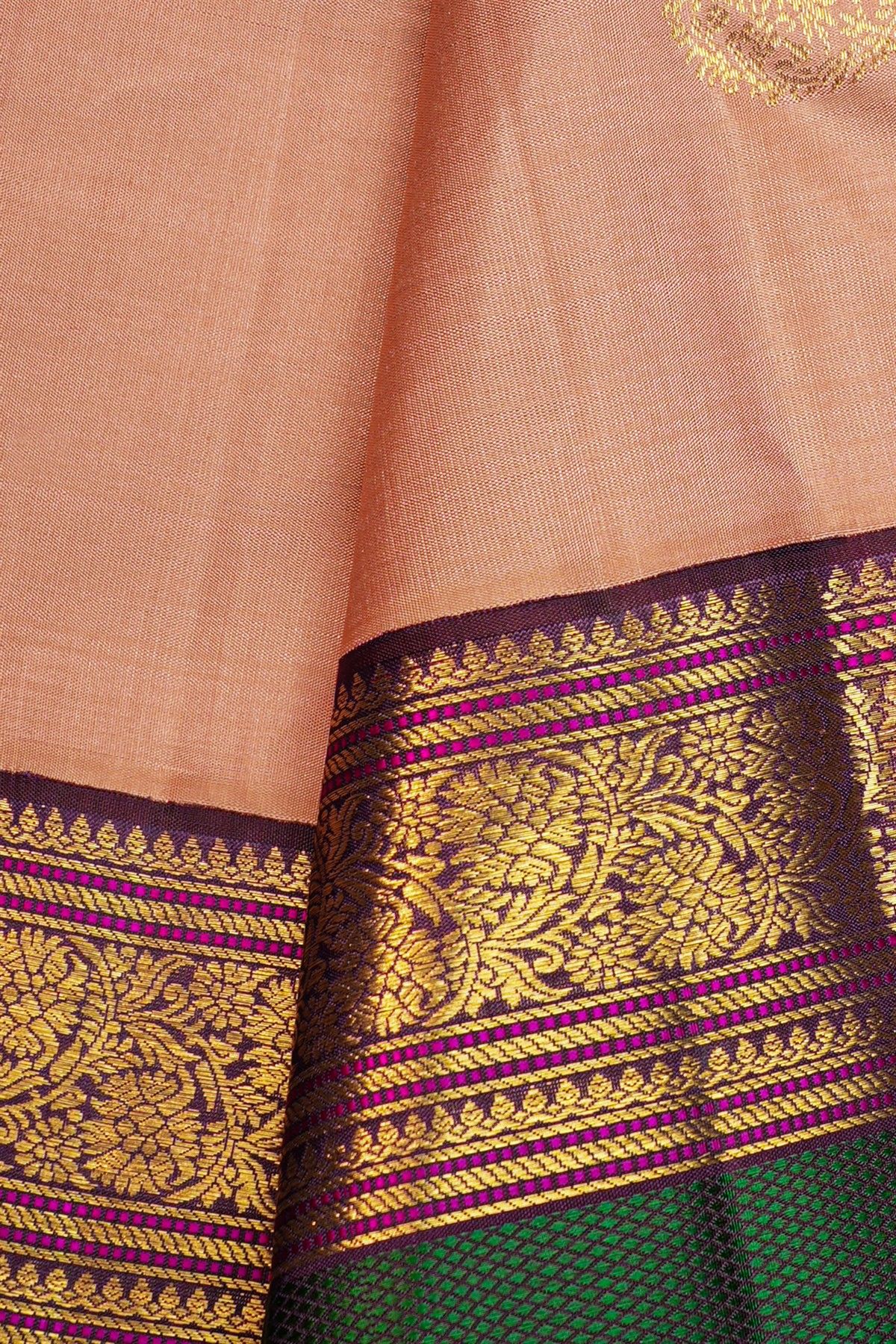 Kancheepuram Silk Light Peach Saree