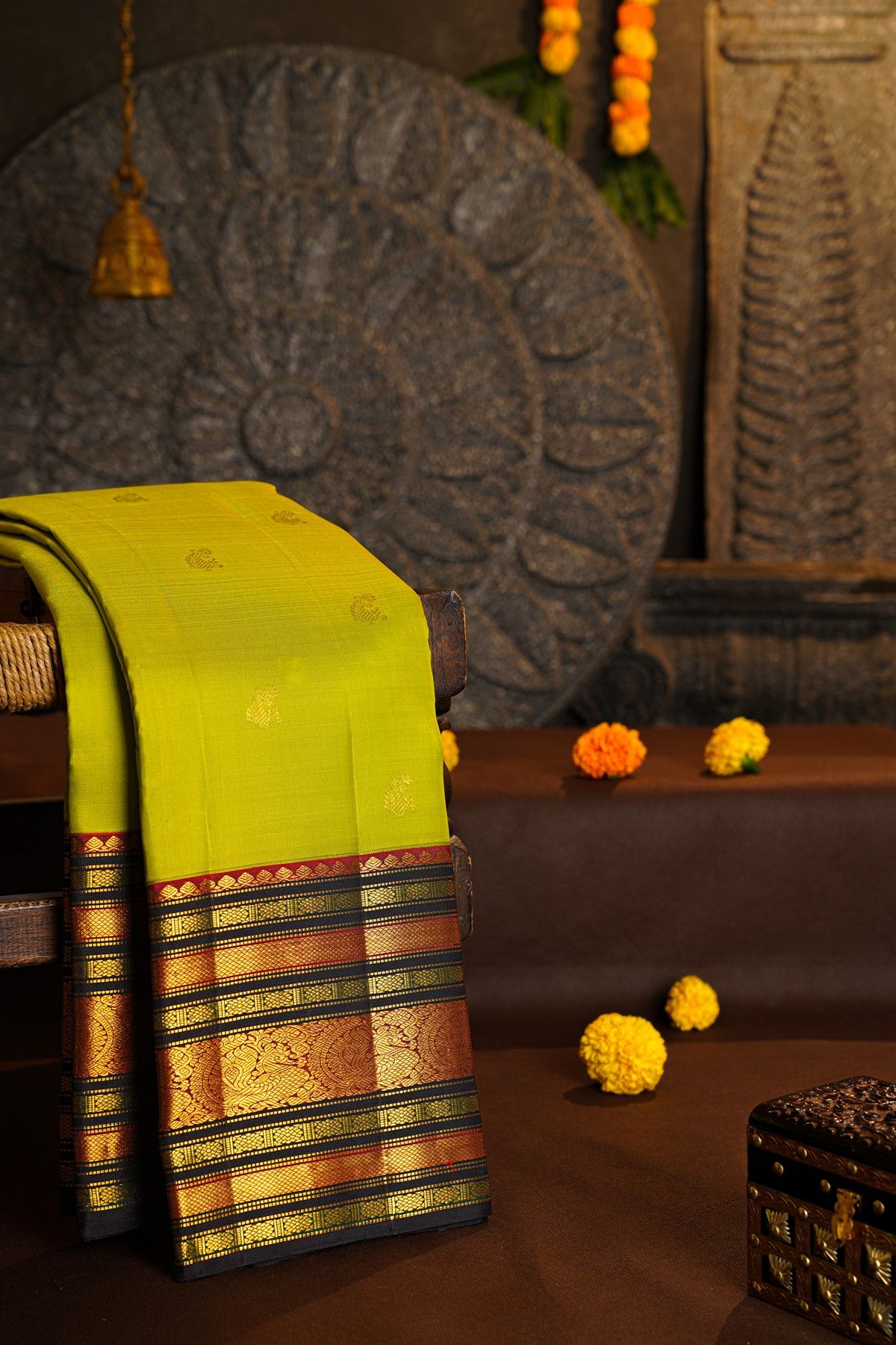 Kancheepuram Silk Green Saree