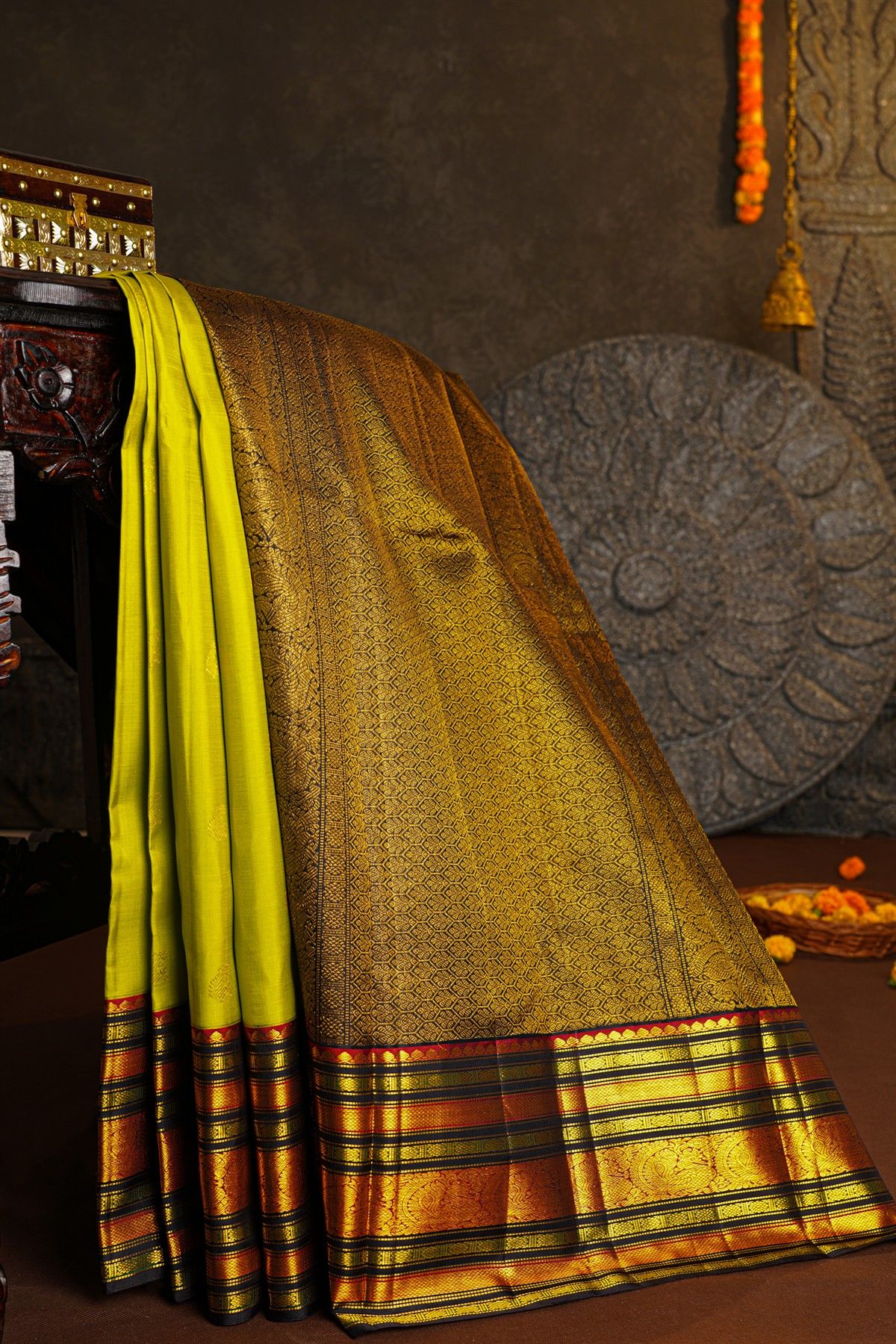 Kancheepuram Silk Green Saree