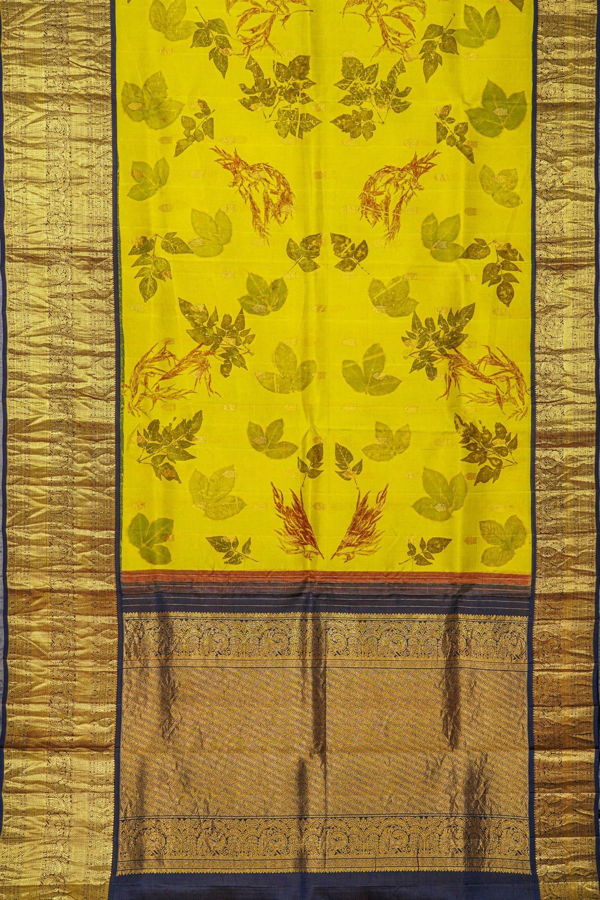 Kalamkari Print Silk Parrot Green Saree