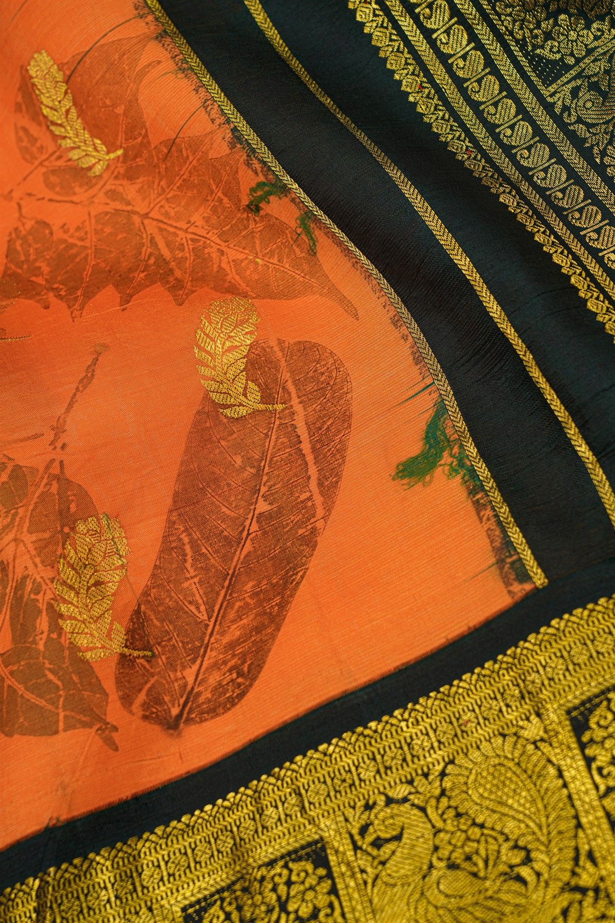 Kalamkari Print Silk Peach Saree