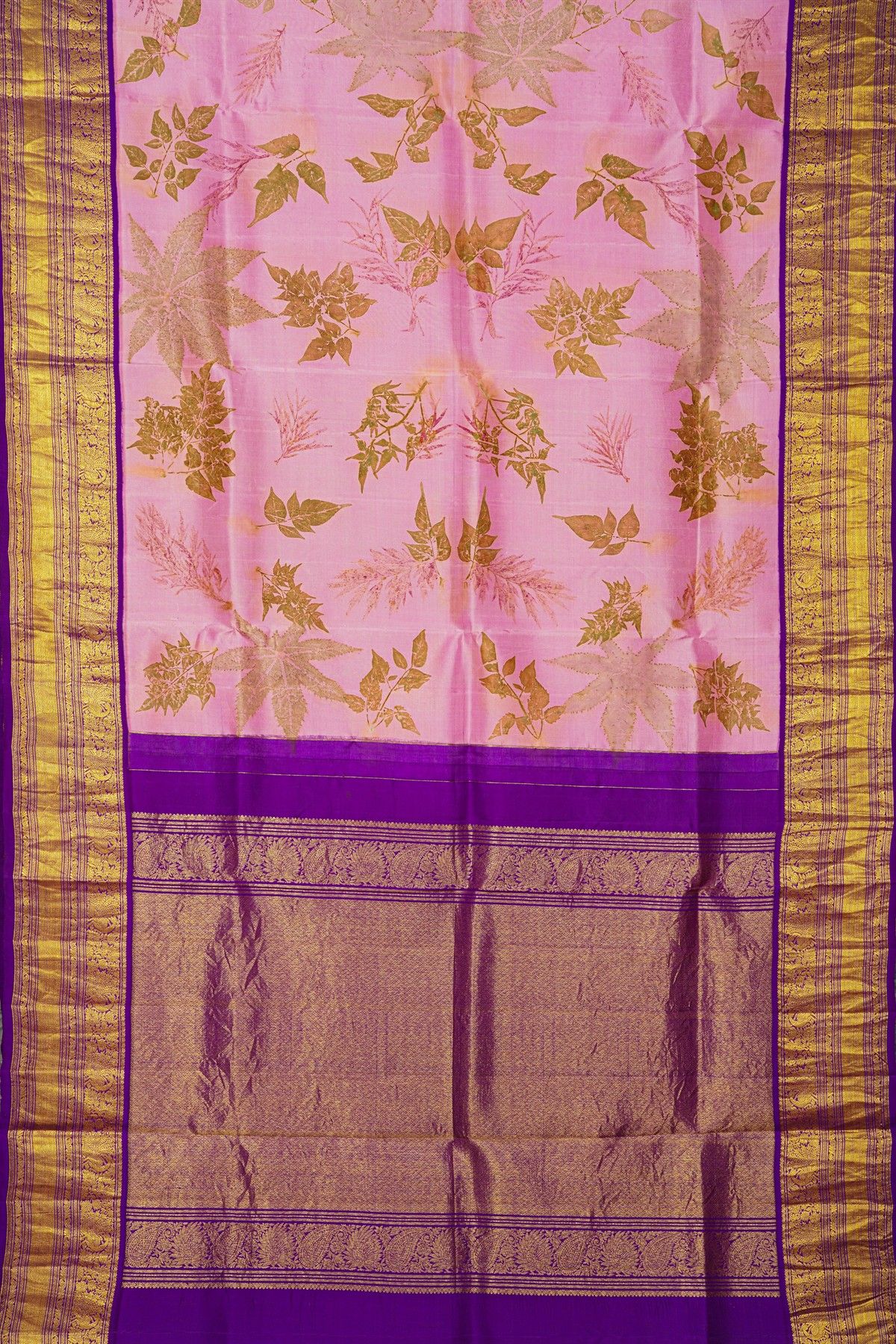 Kalamkari Print Silk Pink Saree