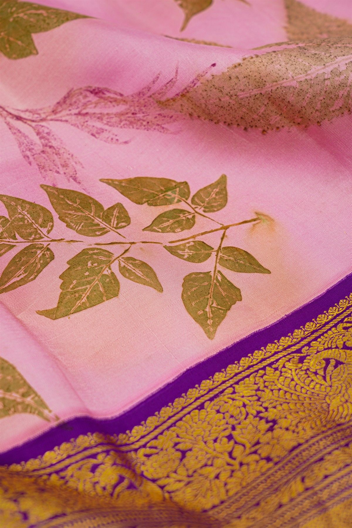 Kalamkari Print Silk Pink Saree