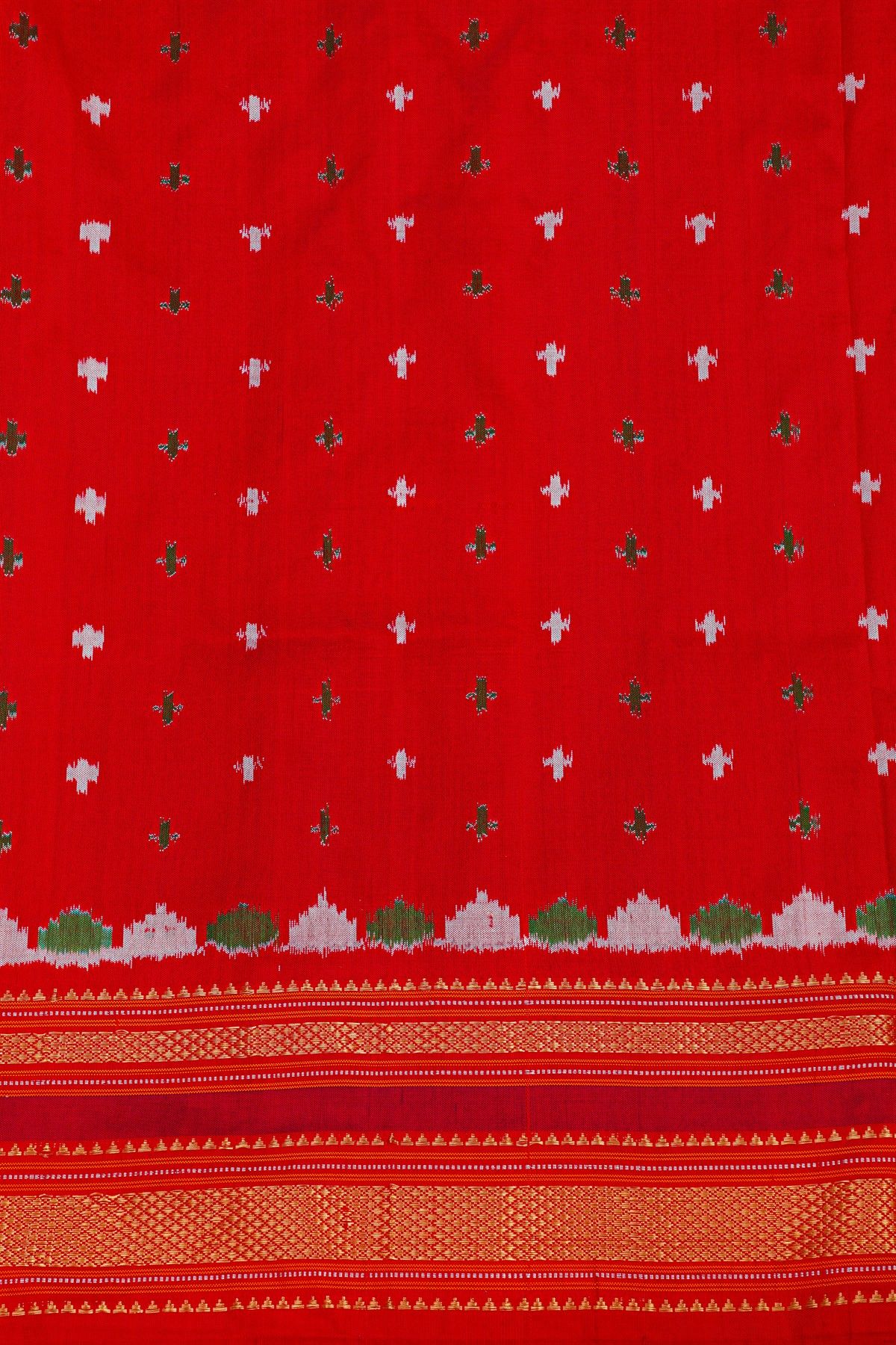 Ikat Silk Black Saree