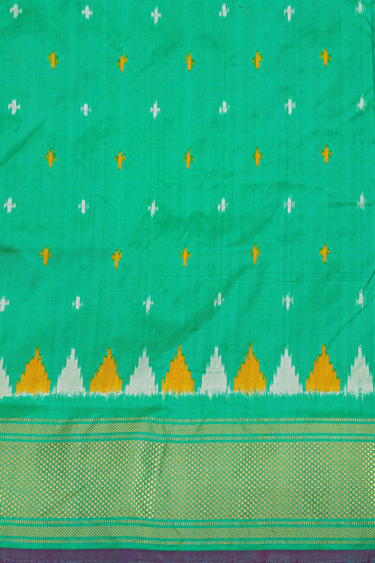 Ikat Silk Violet Saree