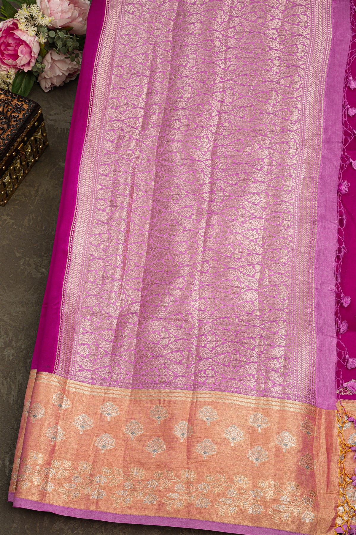 Matka Silk Pink Saree