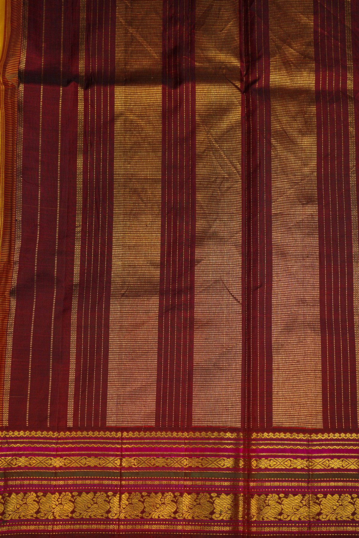 Kancheepuram Silk Mustard Saree