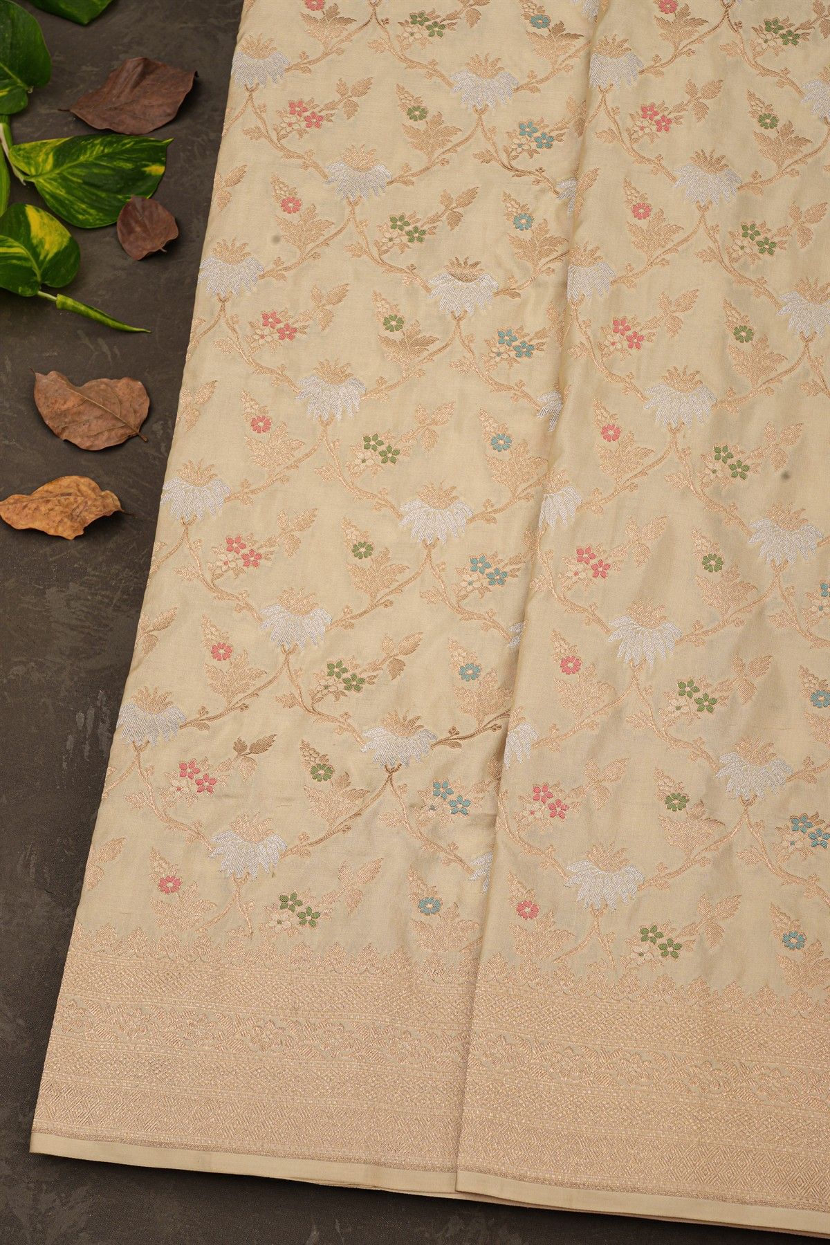 Banarasi Silk Cream Saree