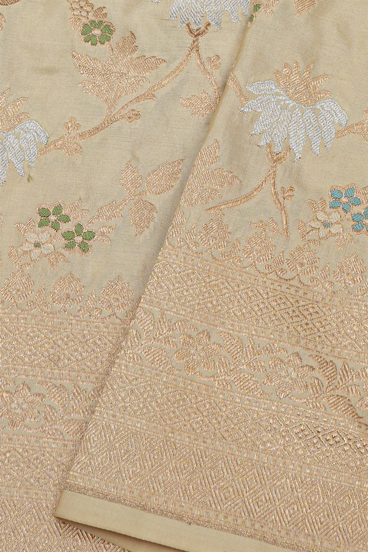 Banarasi Silk Cream Saree