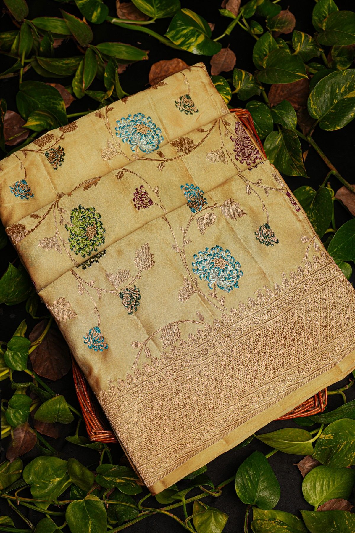 Banarasi Silk Cream Saree