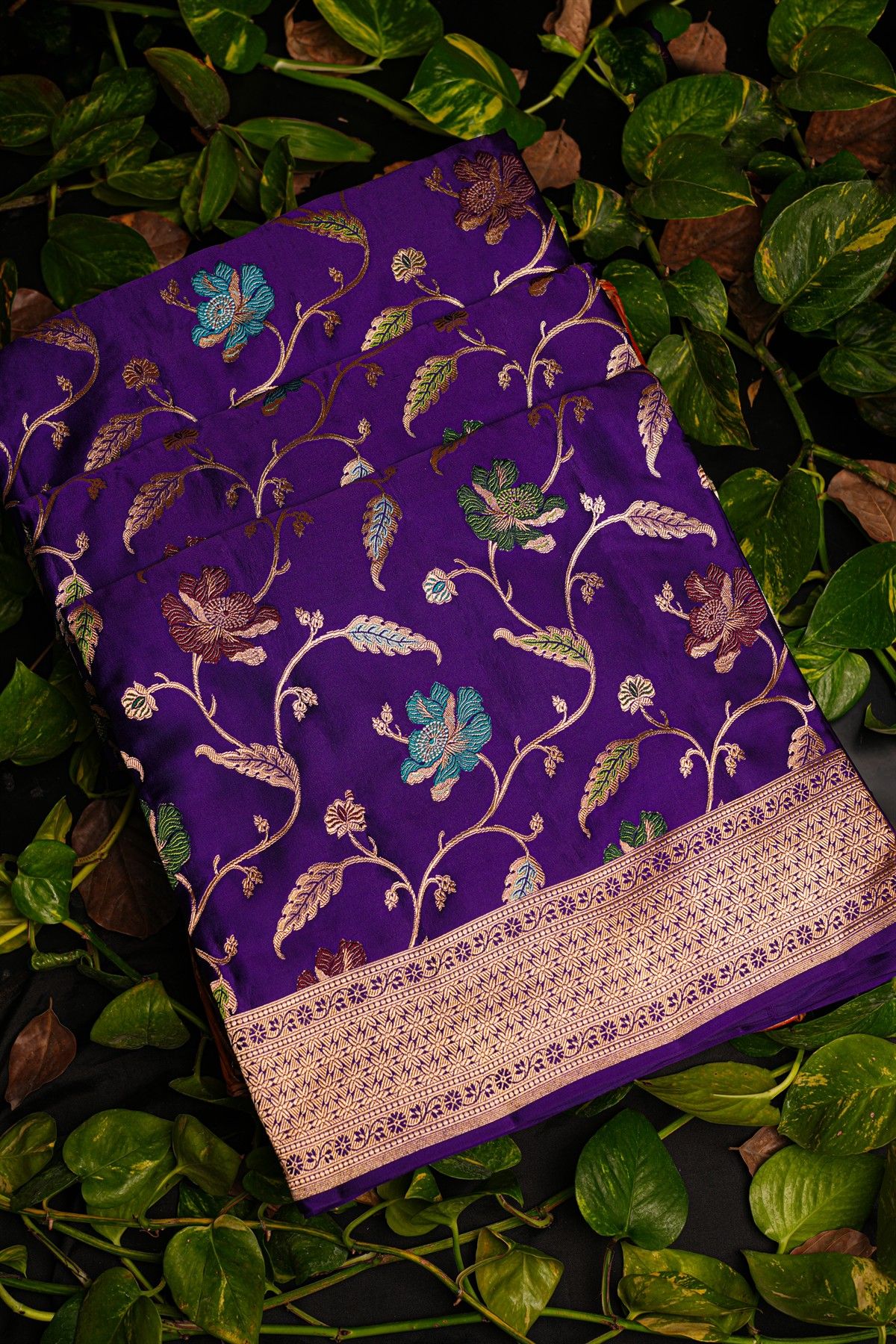 Banarasi Silk Royal Blue Saree