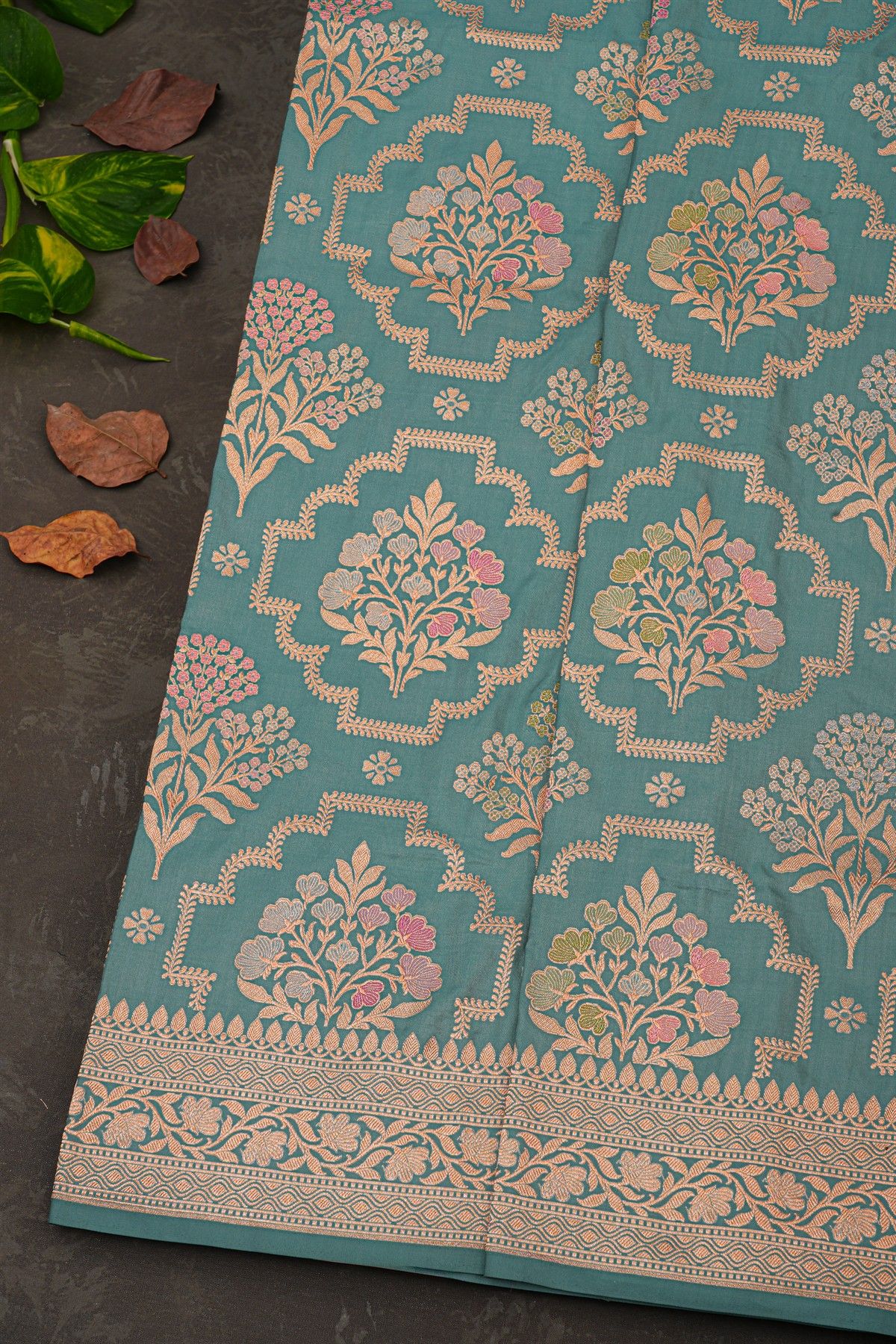 Banarasi Silk Ice Blue Saree