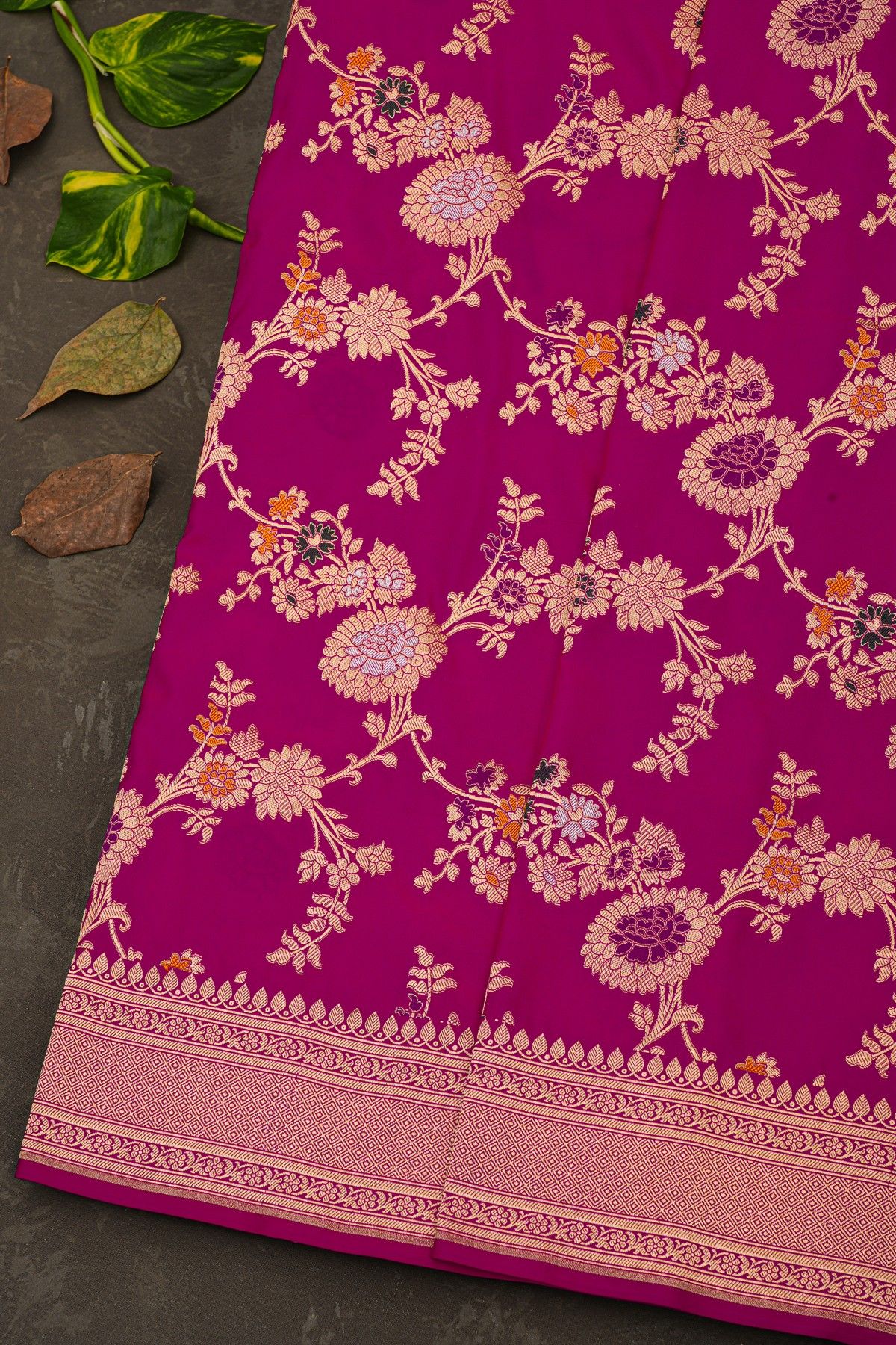 Banarasi Silk Magenta Saree