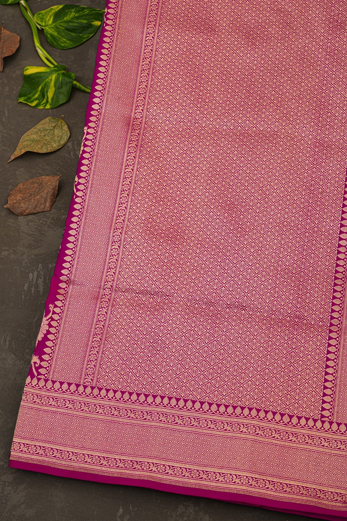 Banarasi Silk Magenta Saree