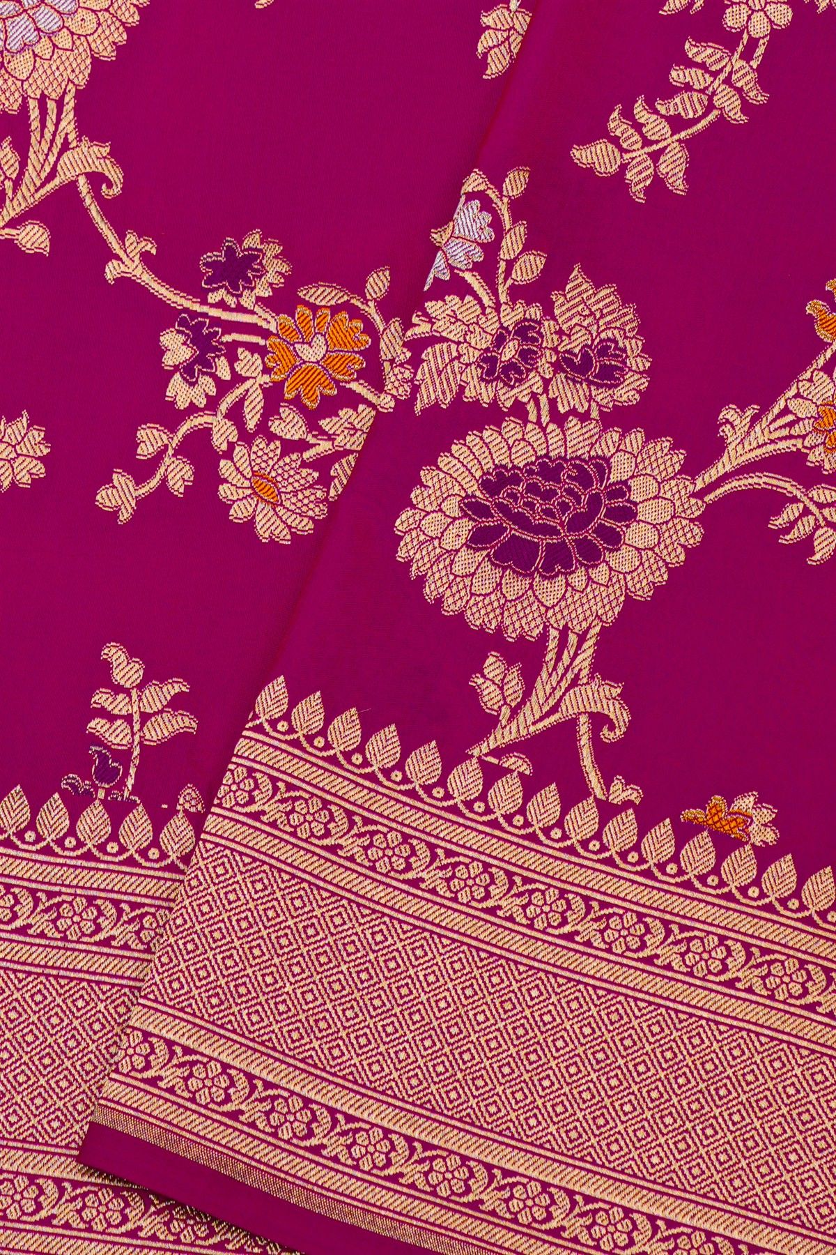 Banarasi Silk Magenta Saree
