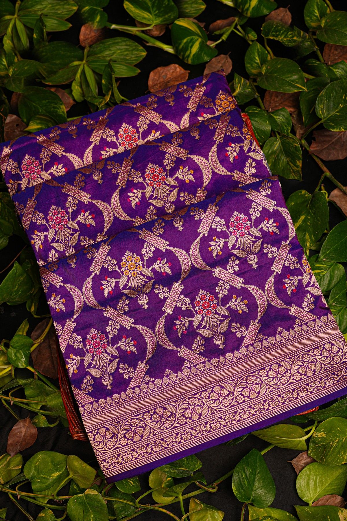 Banarasi Silk Purple Saree