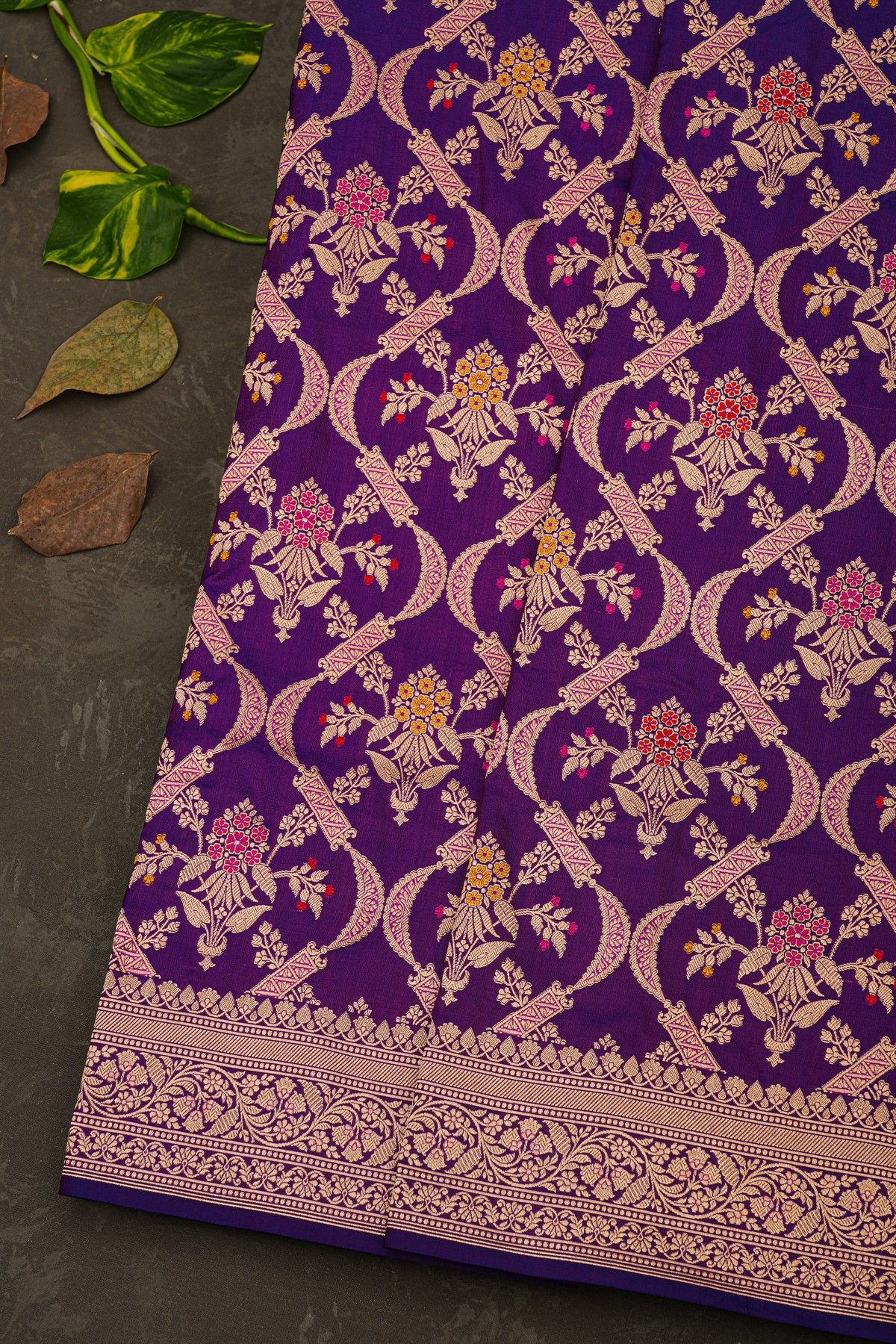 Banarasi Silk Purple Saree