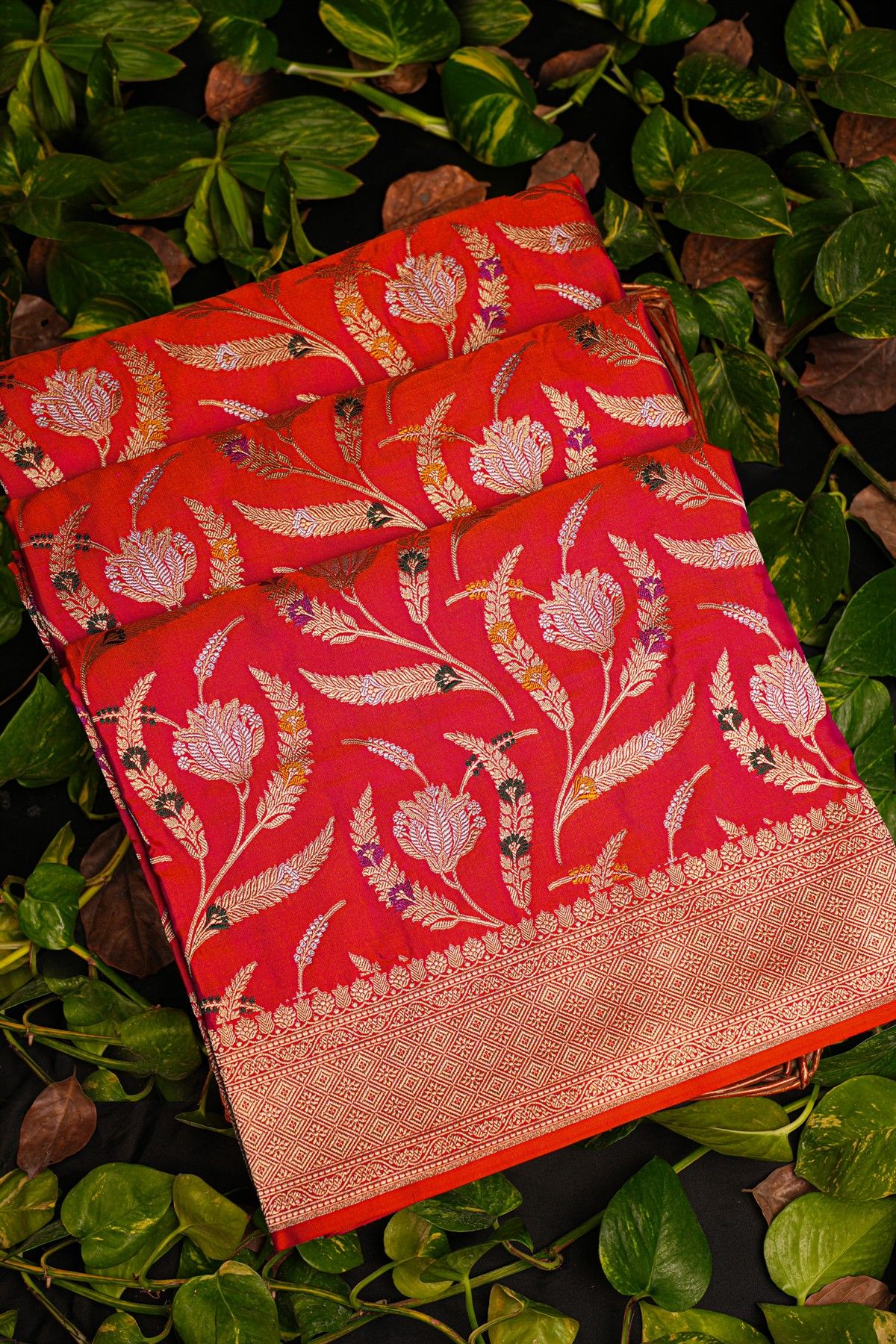Banarasi Silk Red Saree