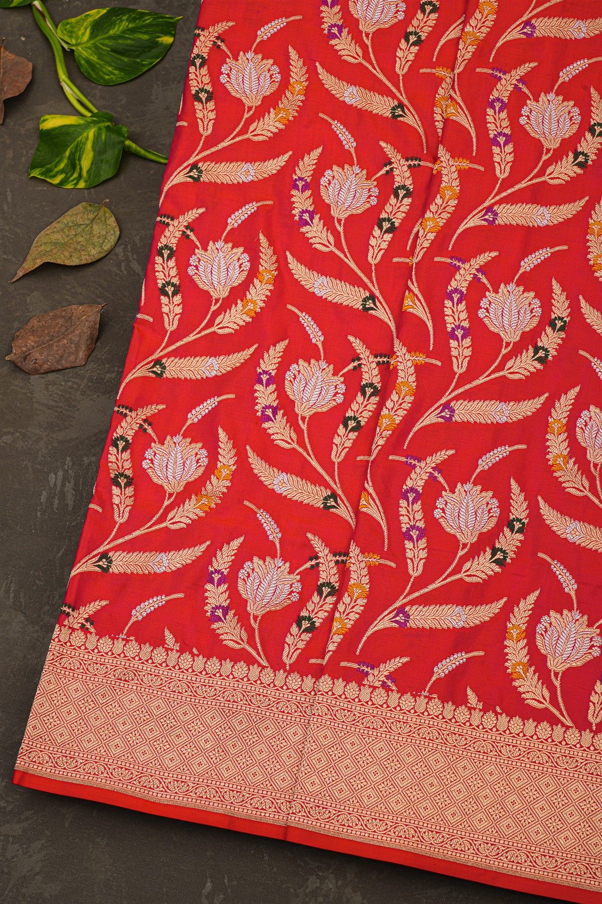 Banarasi Silk Red Saree