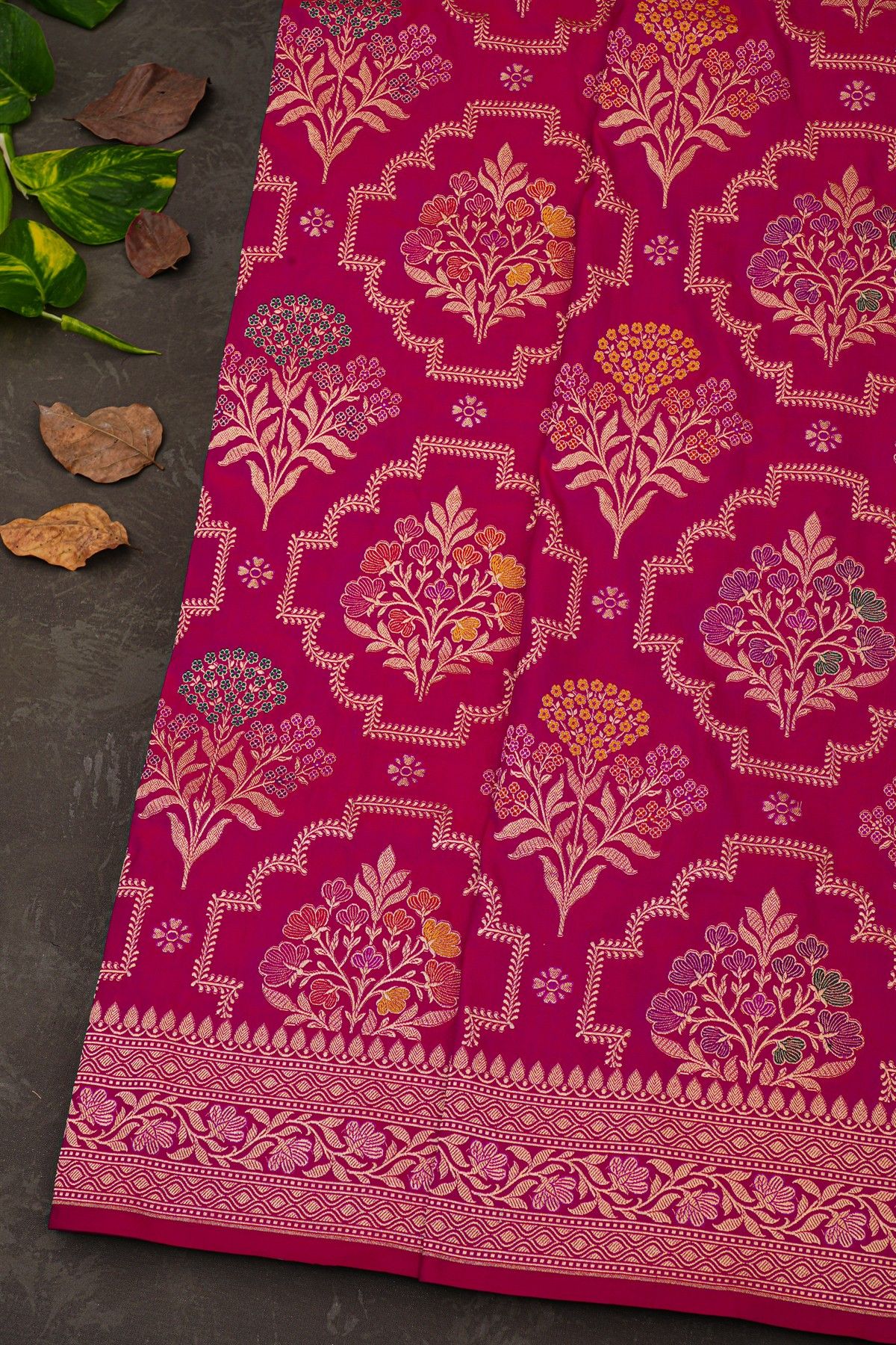 Banarasi Silk Magenta Saree
