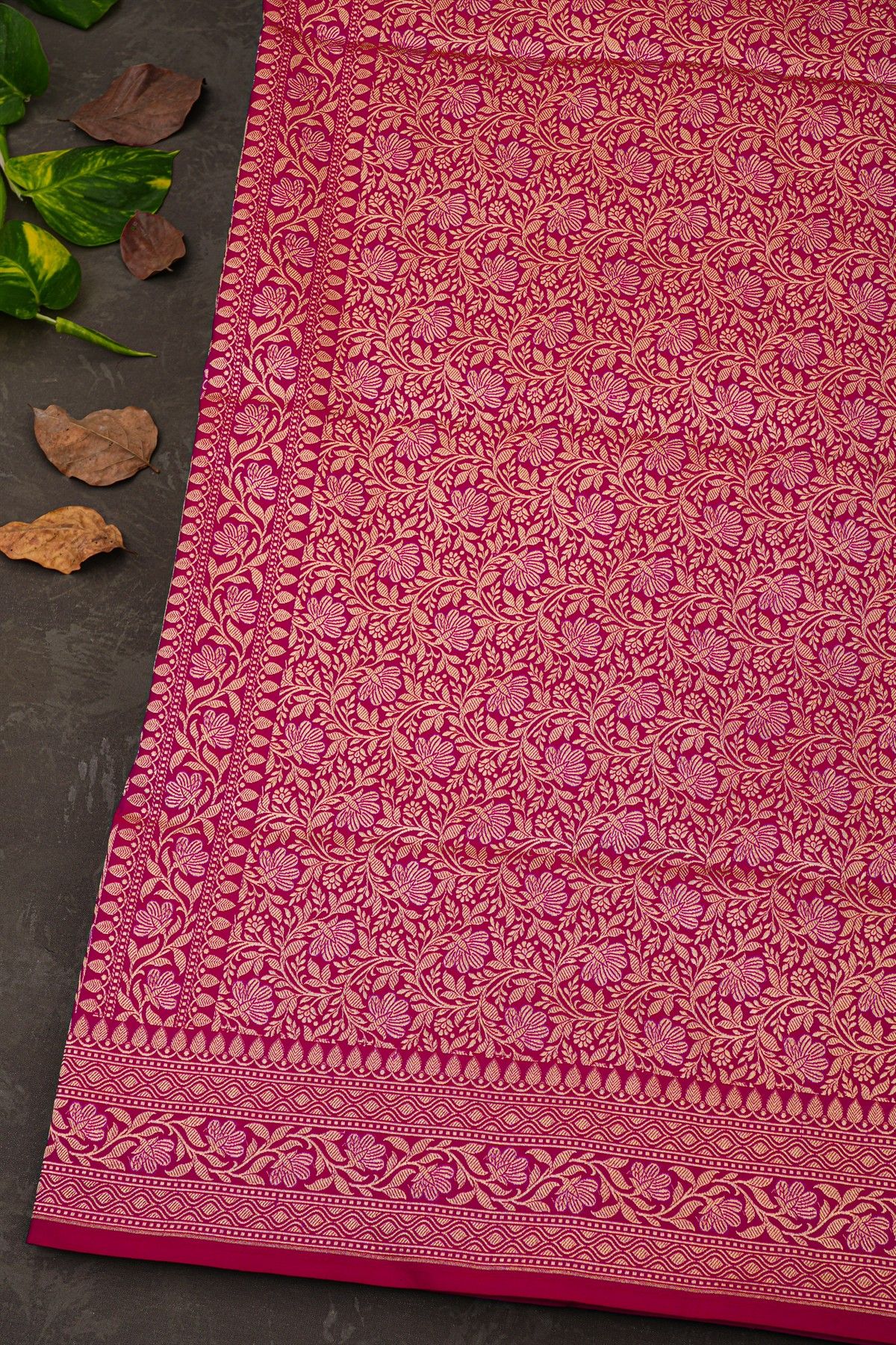 Banarasi Silk Magenta Saree