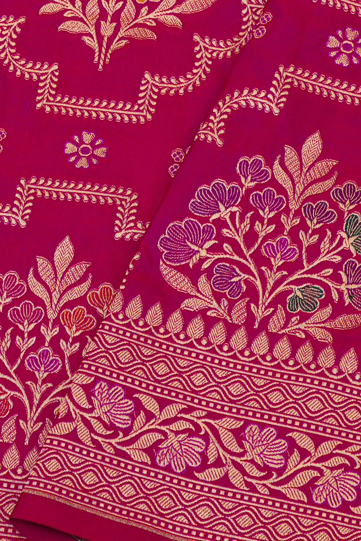 Banarasi Silk Magenta Saree