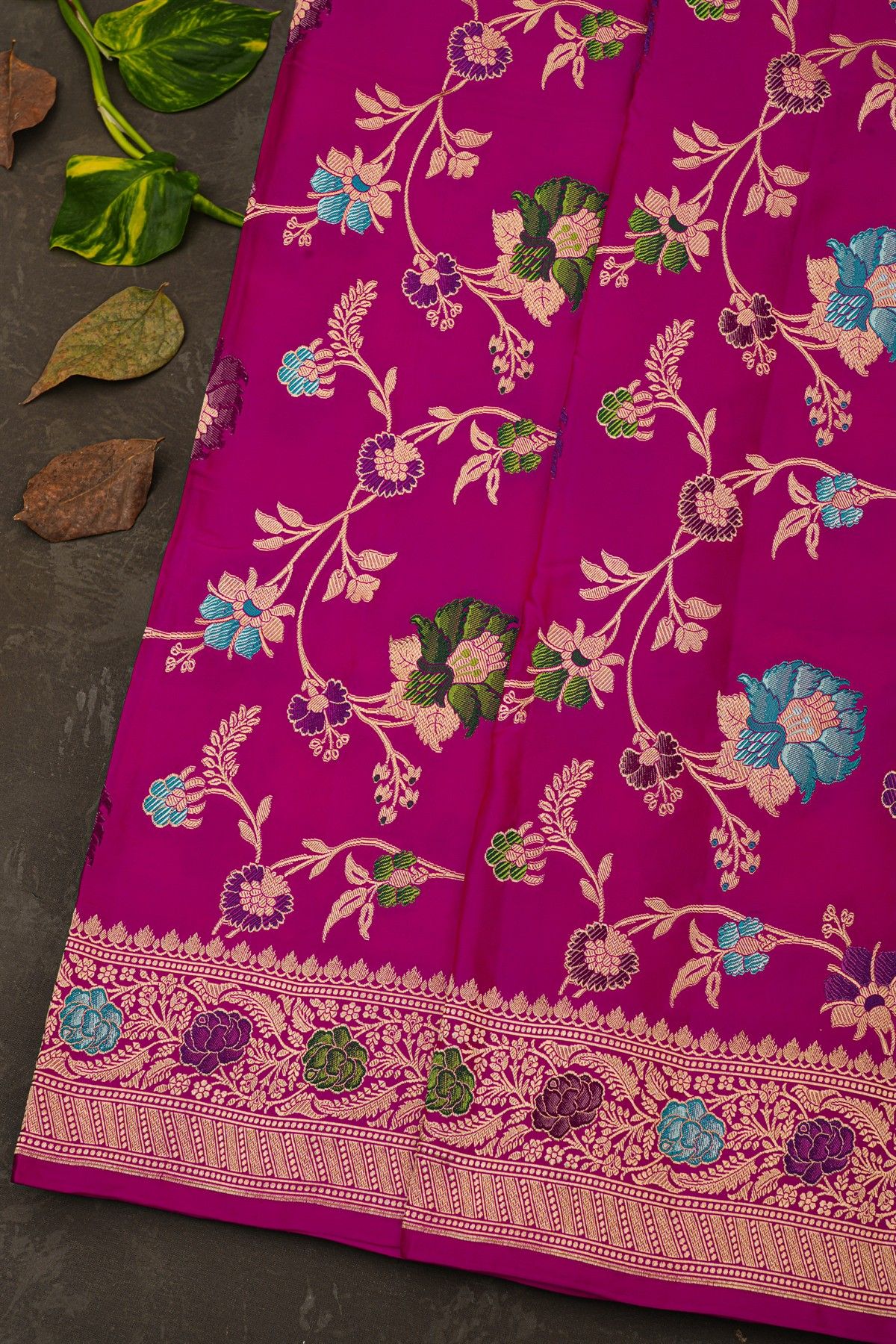 Banarasi Silk Magenta Saree