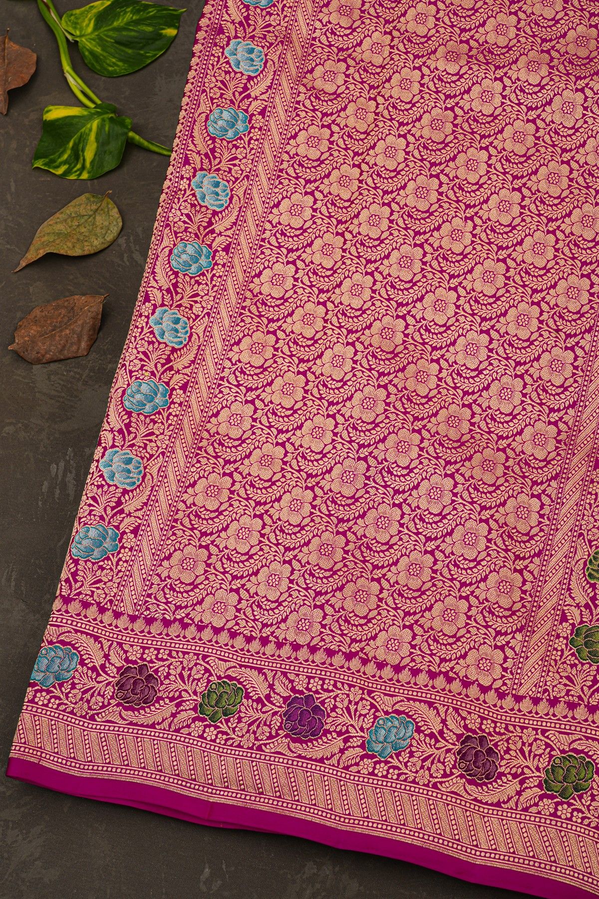 Banarasi Silk Magenta Saree