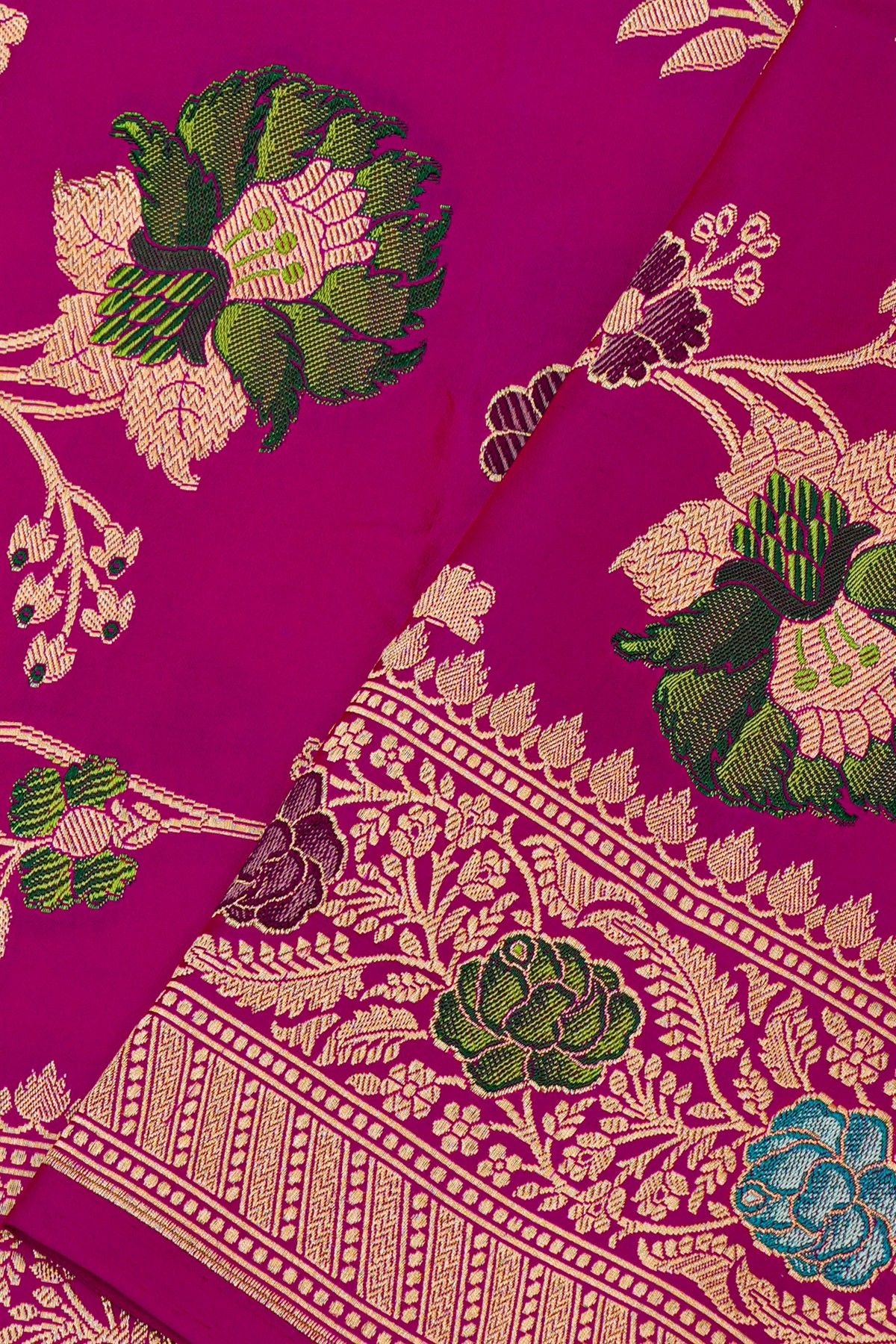 Banarasi Silk Magenta Saree