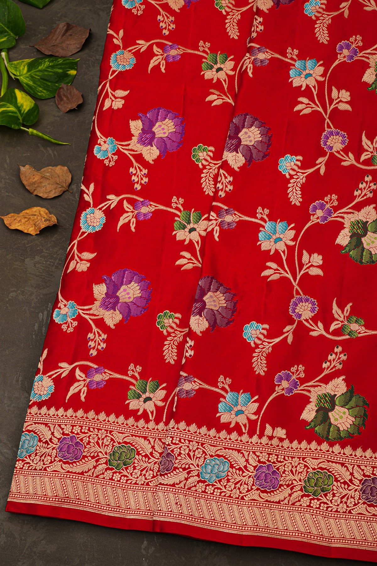 Banarasi Silk Red Saree