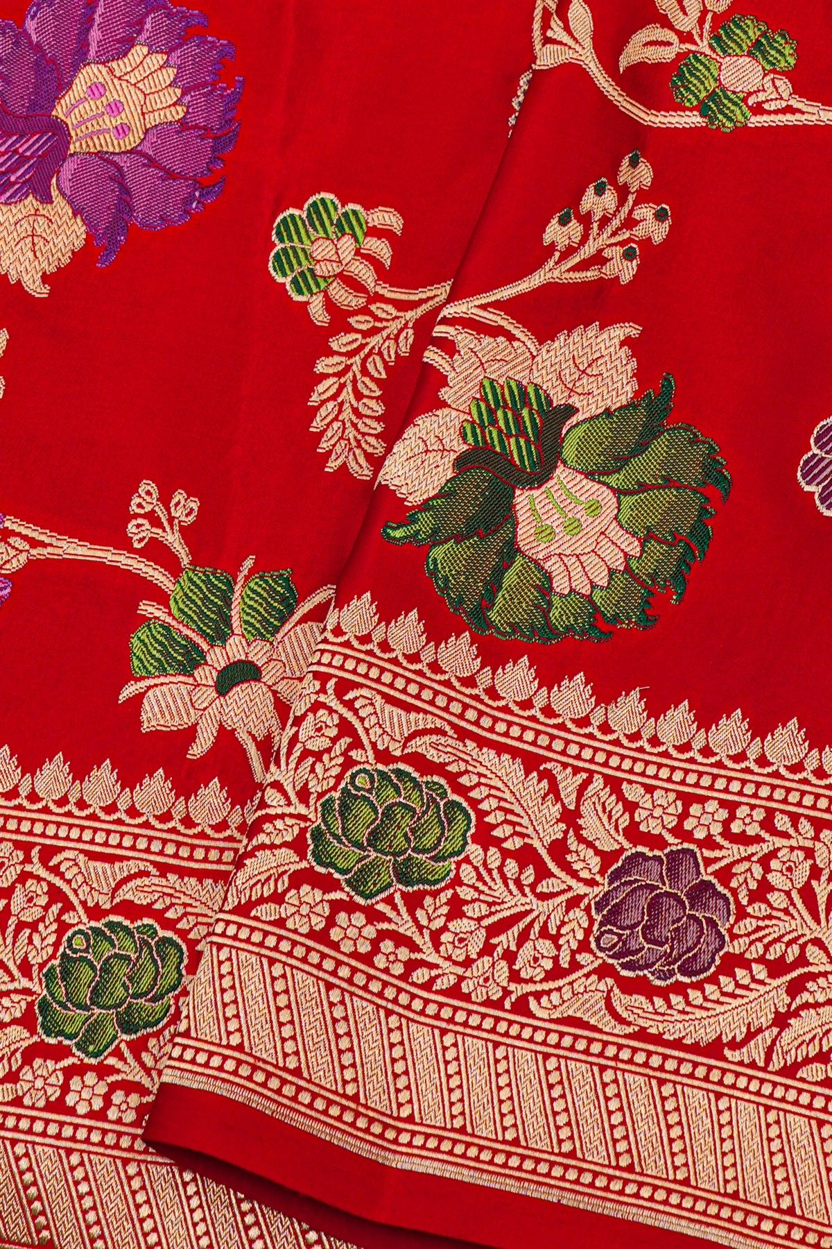Banarasi Silk Red Saree