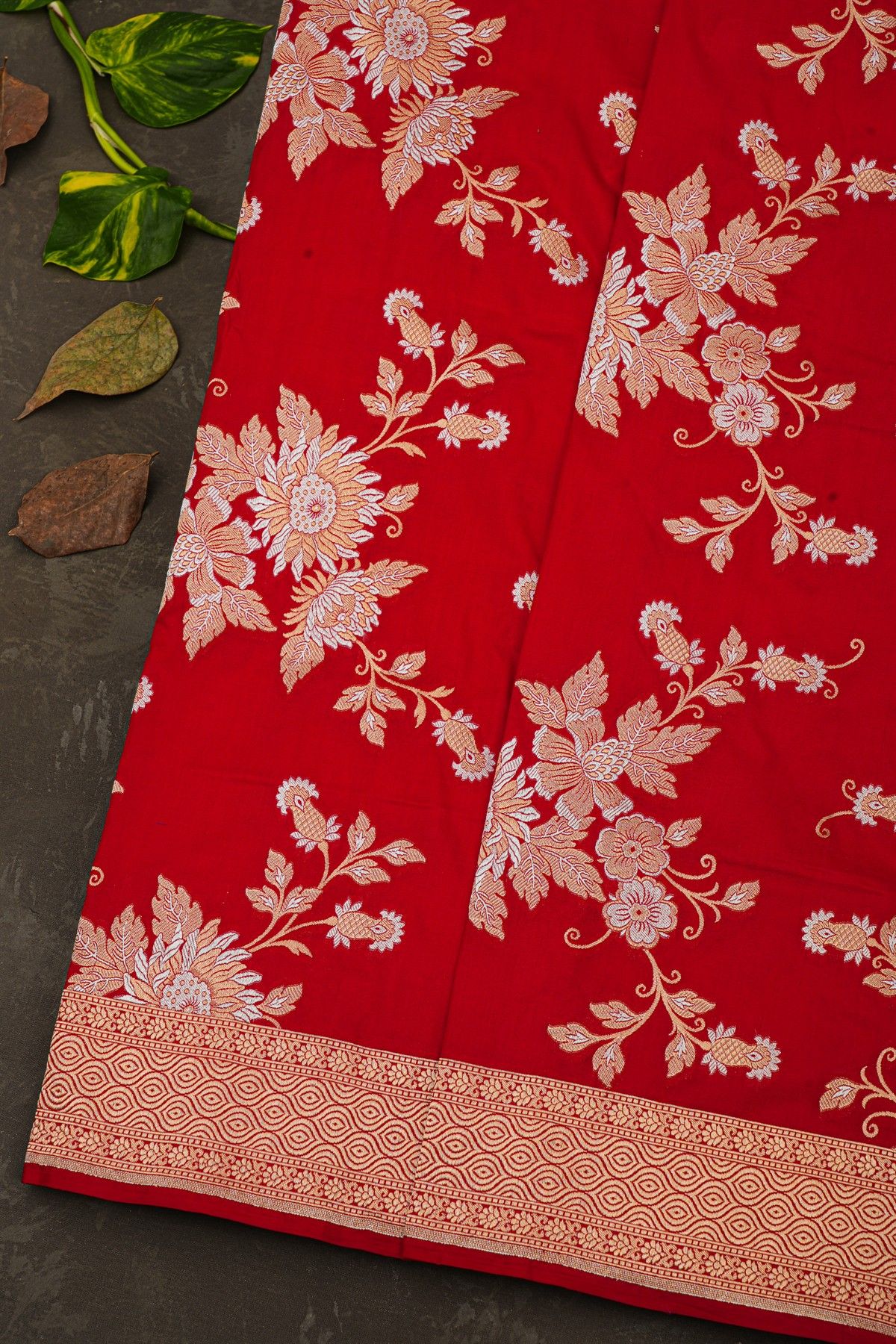 Banarasi Silk Red Saree