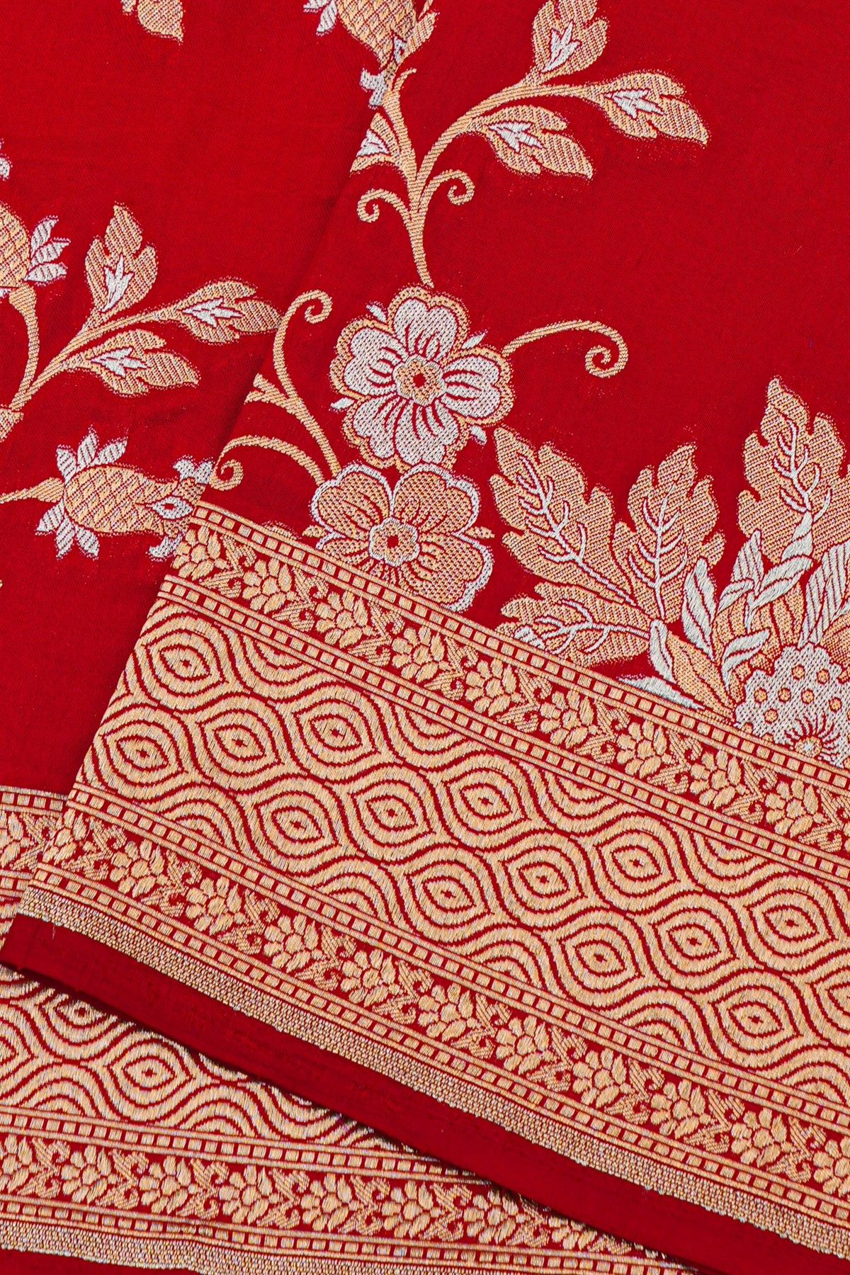 Banarasi Silk Red Saree