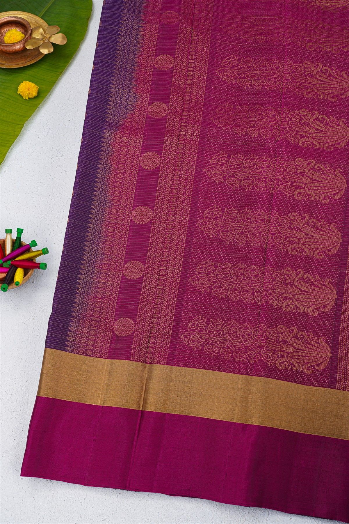 Coimbatore Soft Silk Navy Blue Saree