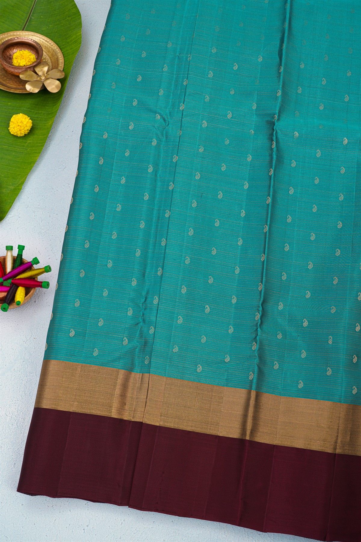 Coimbatore Soft Silk Sky Blue Saree